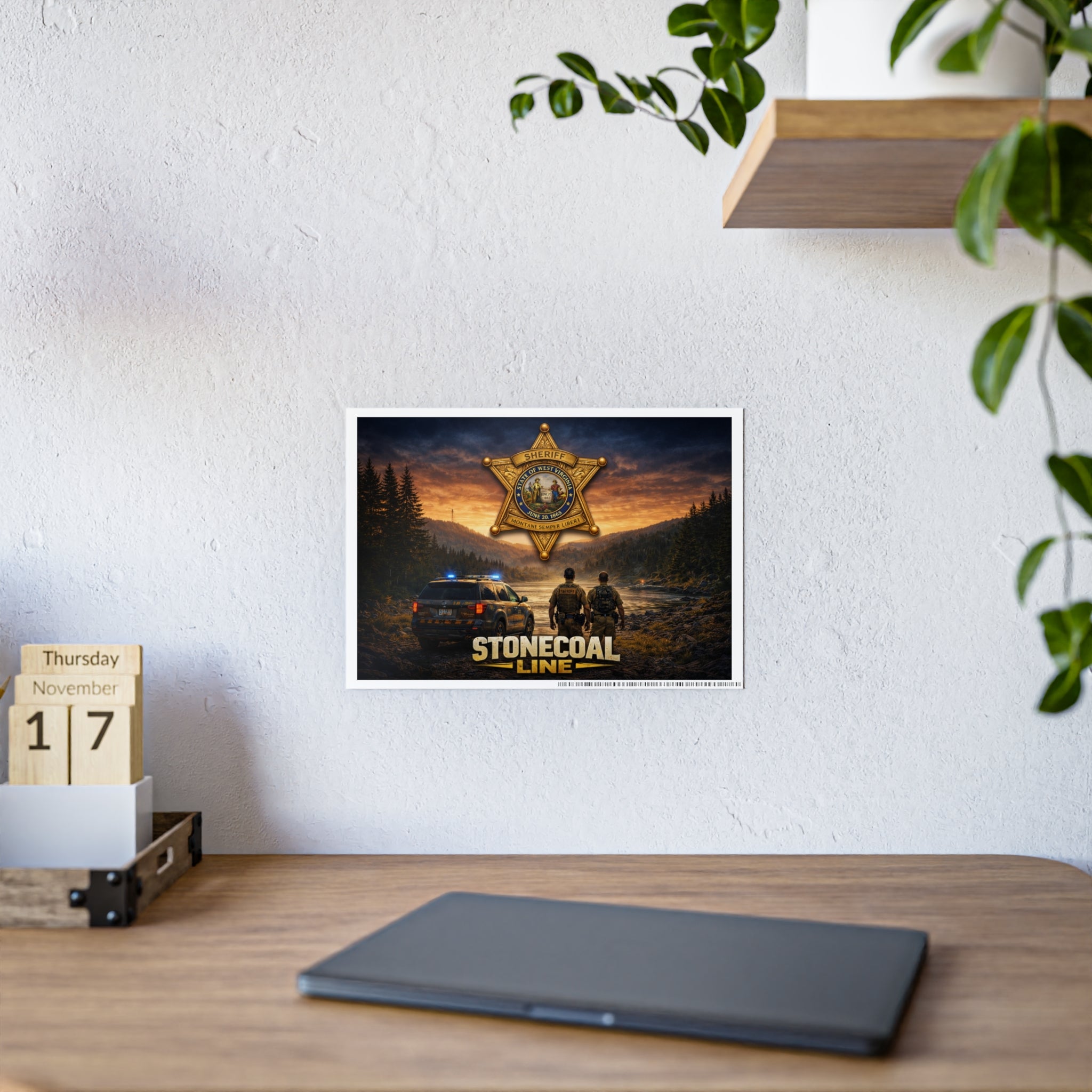 Stonecoal Line Sheriff Badge Gloss Poster
