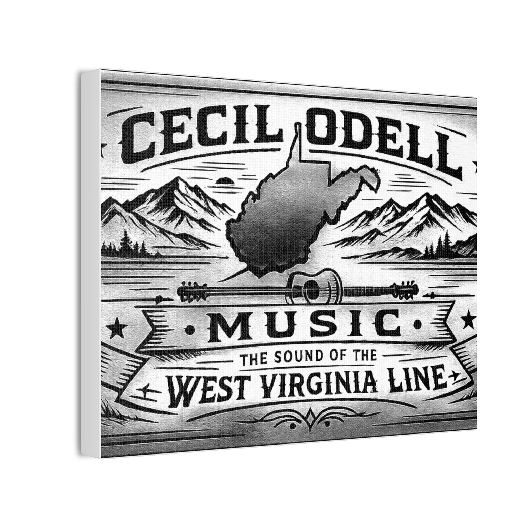 Cecil Odell Music Canvas Print: “The Sound of the West Virginia Line”
