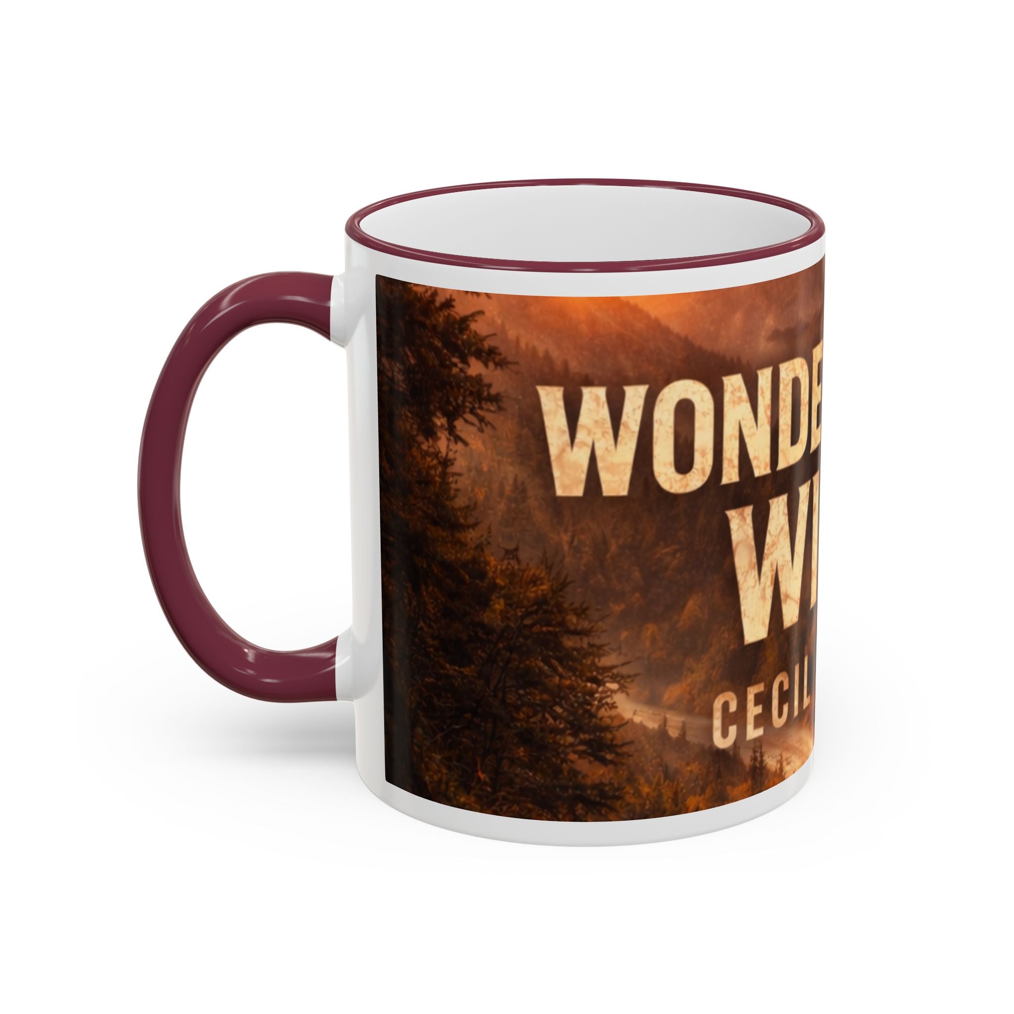 Wonderful Wild Scenic Mug: "Wonderful Wild" Cecil Odell Coffee Cup (Accent Rim & Handle)