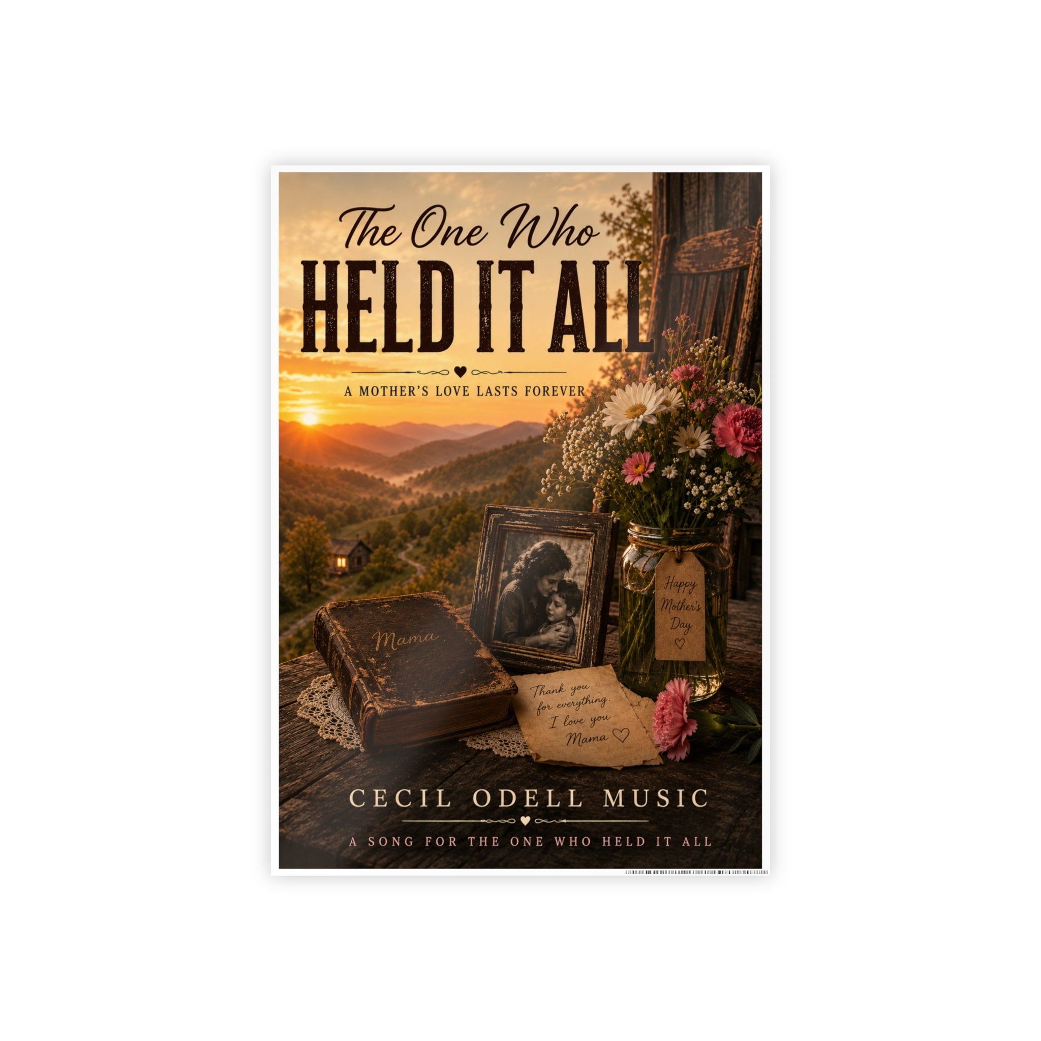 “The One Who Held It All” Gloss Mother’s Day Poster