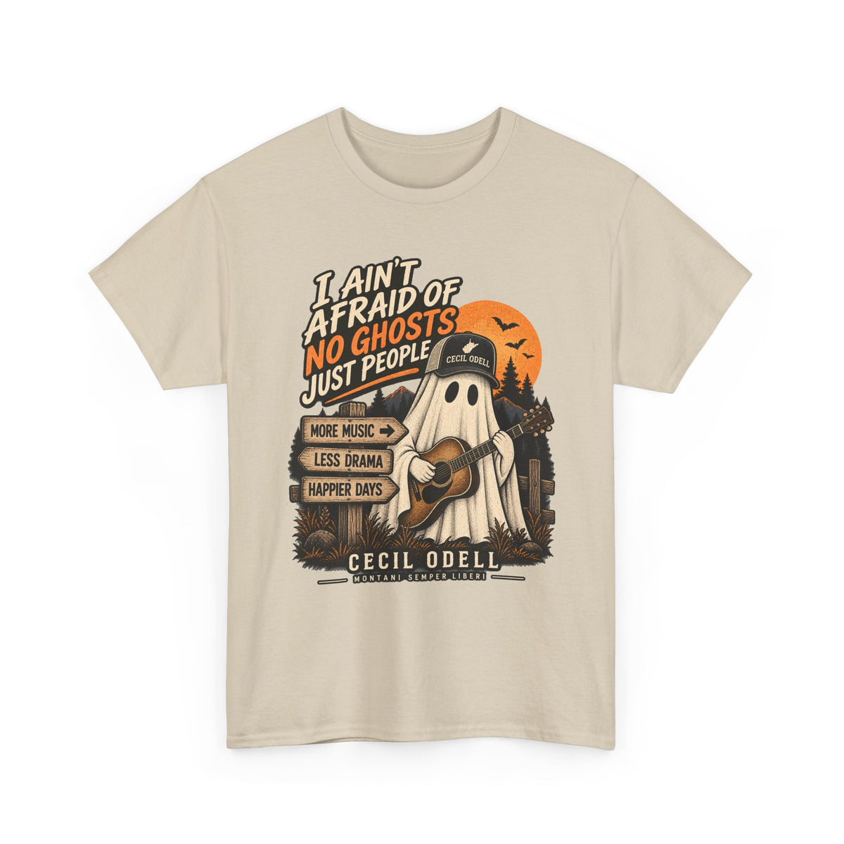 I Ain't Afraid of No Ghosts, Just People Halloween Tee | Cecil Odell