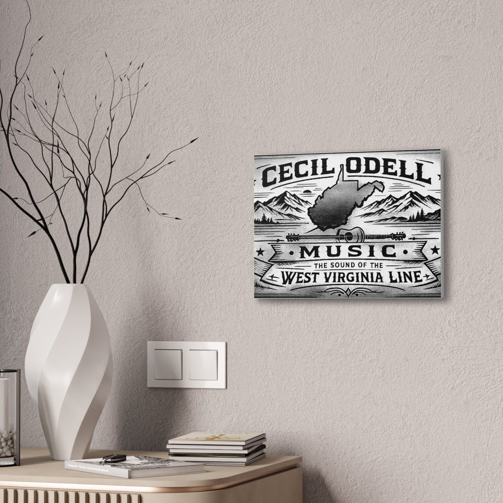 Cecil Odell Music Canvas Print: “The Sound of the West Virginia Line”