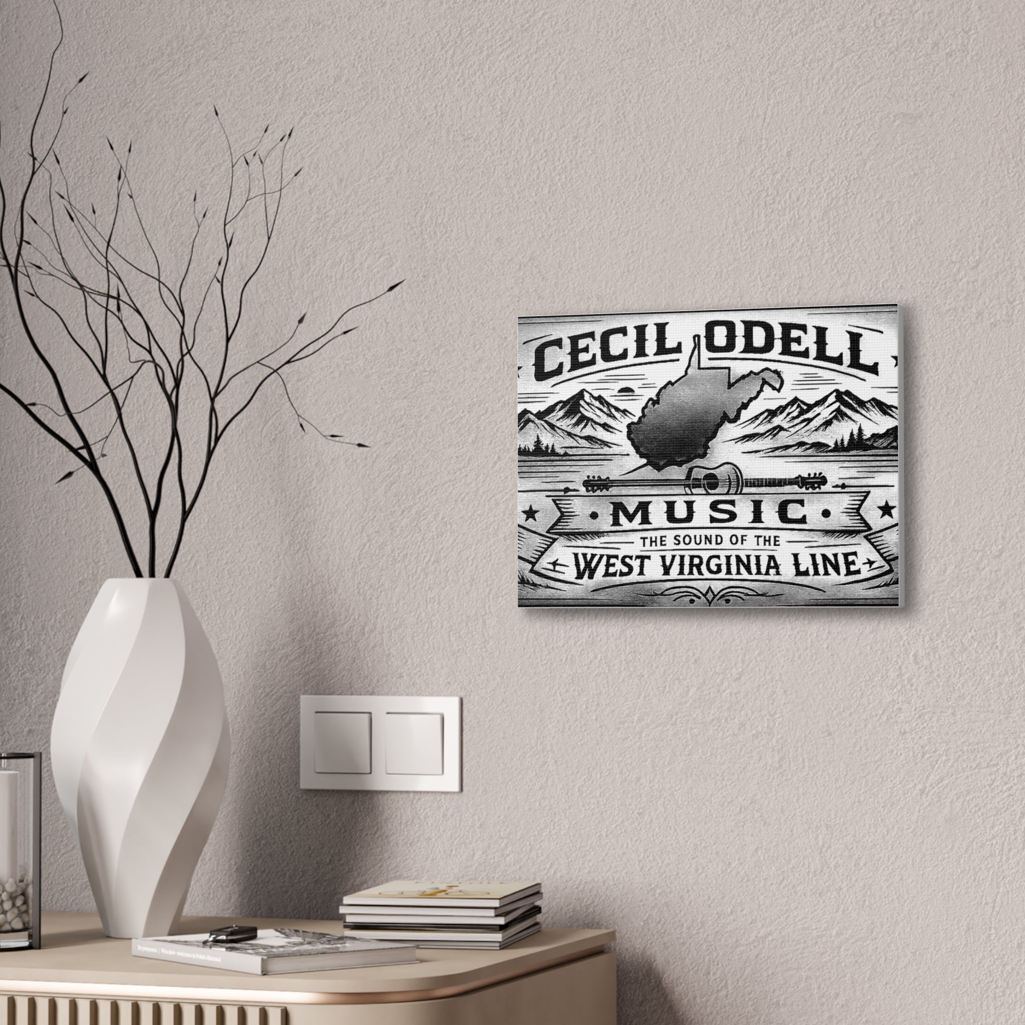 Cecil Odell Music Canvas Print: “The Sound of the West Virginia Line”