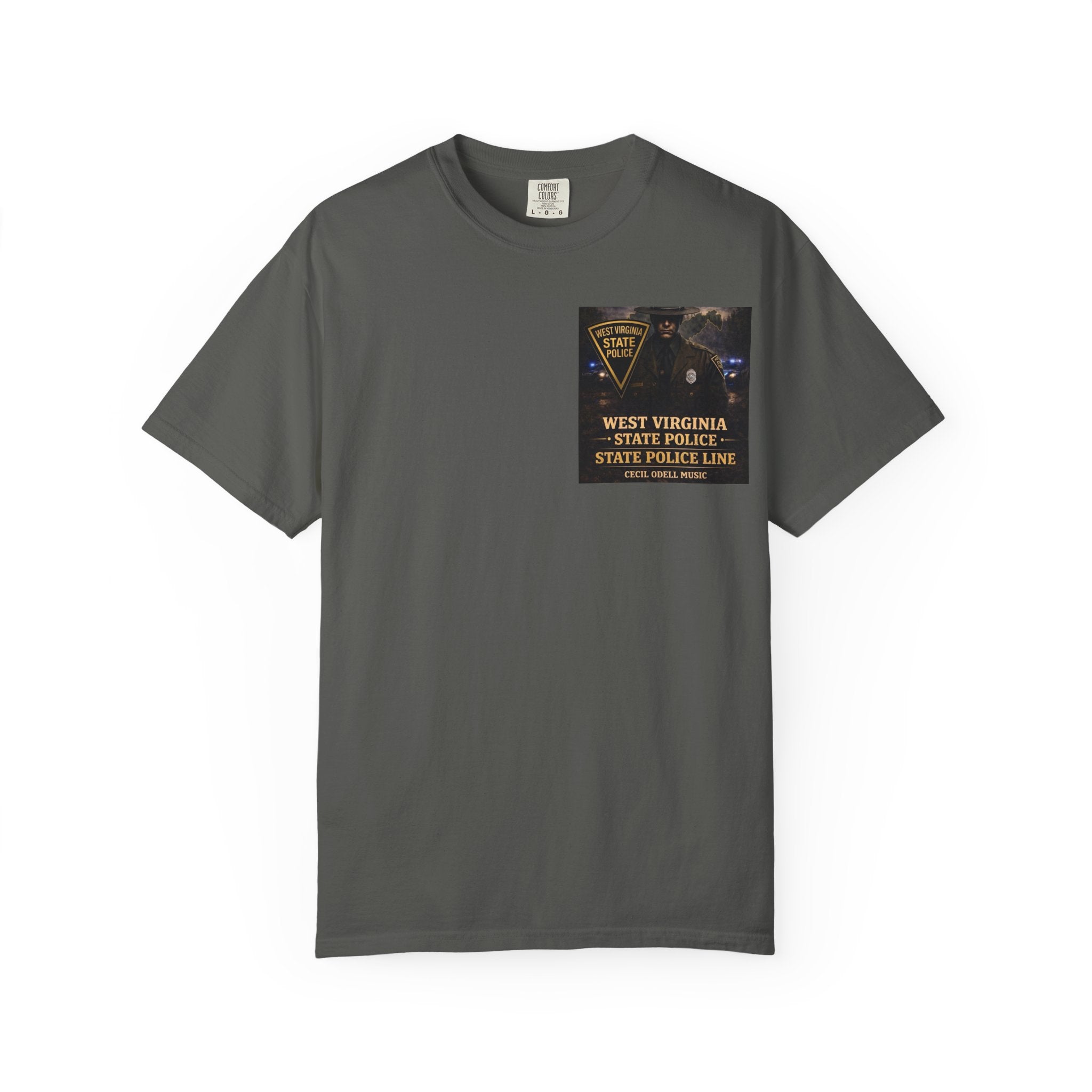 West Virginia State Police Graphic T-Shirt: 'State Police Line' Back Print