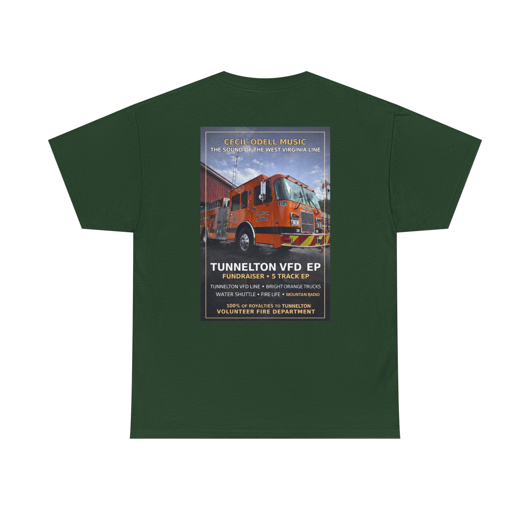 Tunnelton VFD Firetruck Tee: Volunteer Fire Department Fundraiser T-Shirt
