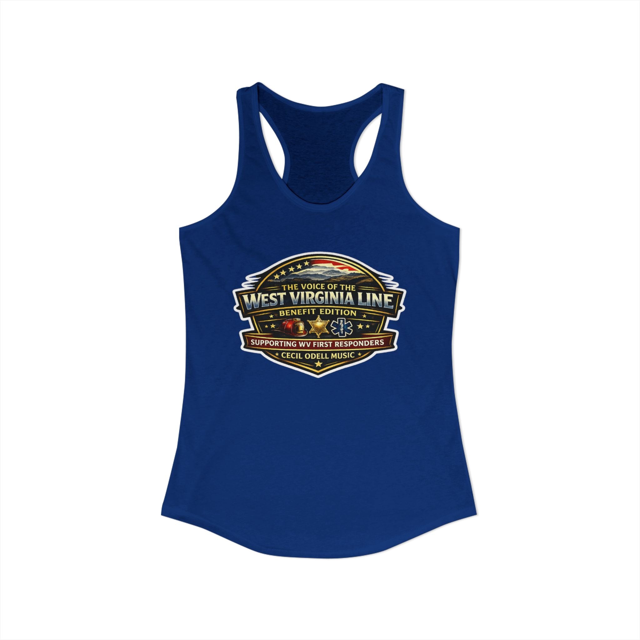 The Voice of the West Virginia Line Benefit Edition - Women's Ideal Racerback Tank