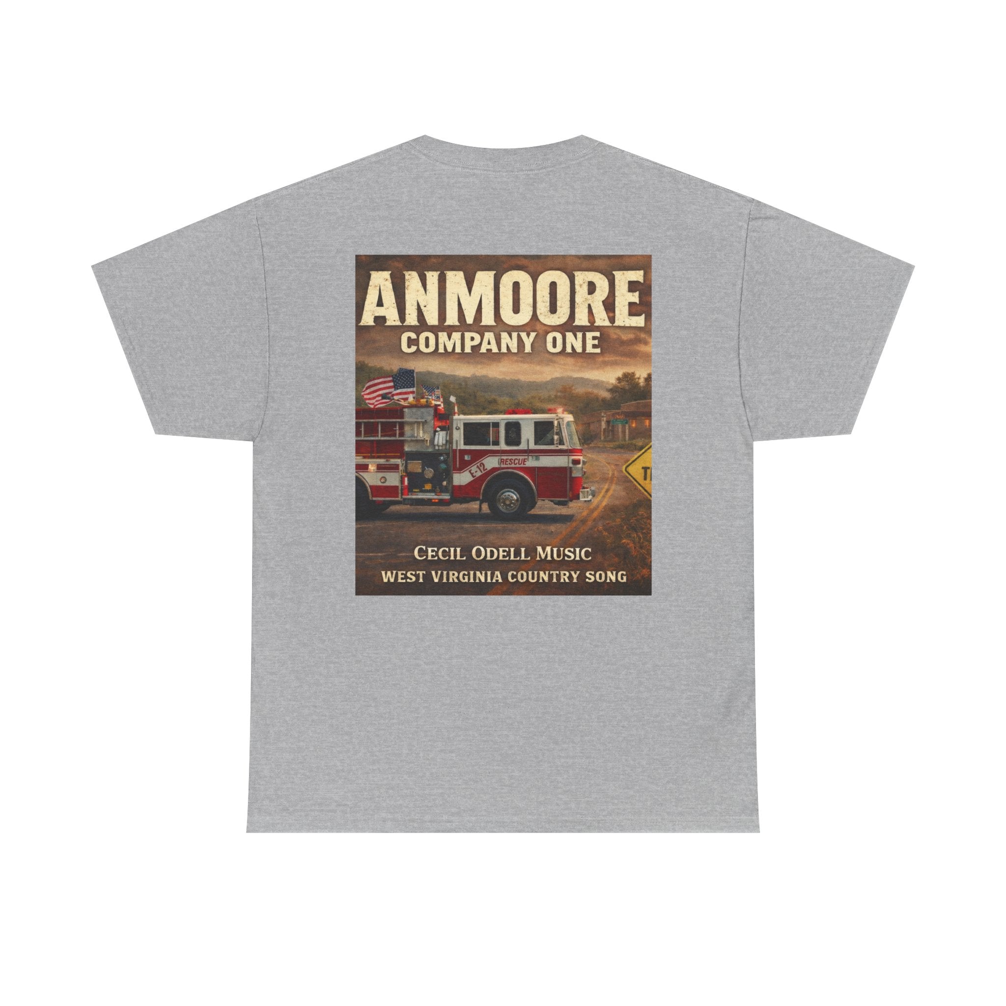 West Virginia Firetruck T-Shirt: Anmoore Company One Vintage Firefighter Tee