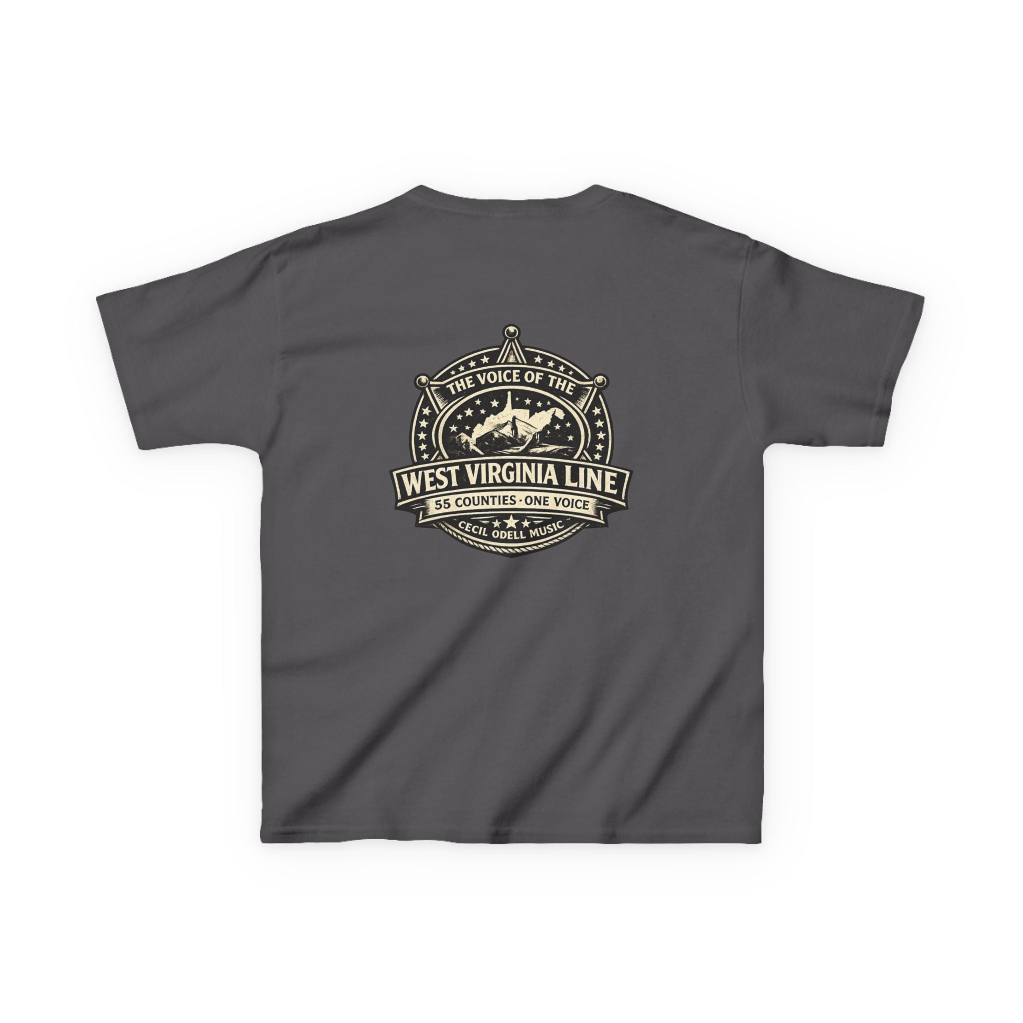 West Virginia Line Kids T‑Shirt: 'The Voice of the West Virginia Line' Vintage Emblem