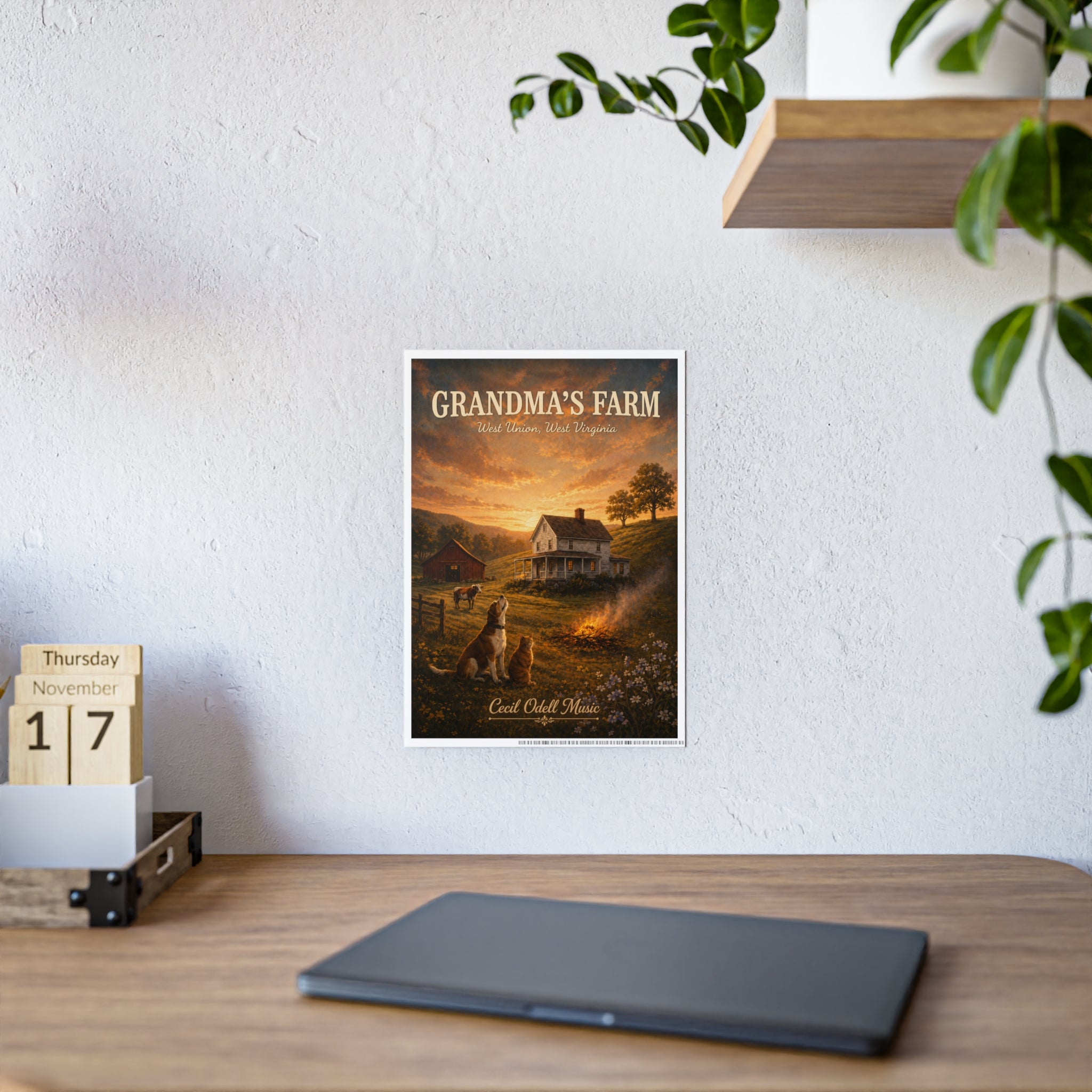 Grandma's Farm Poster Print: West Union West Virginia Rustic Country Wall Art