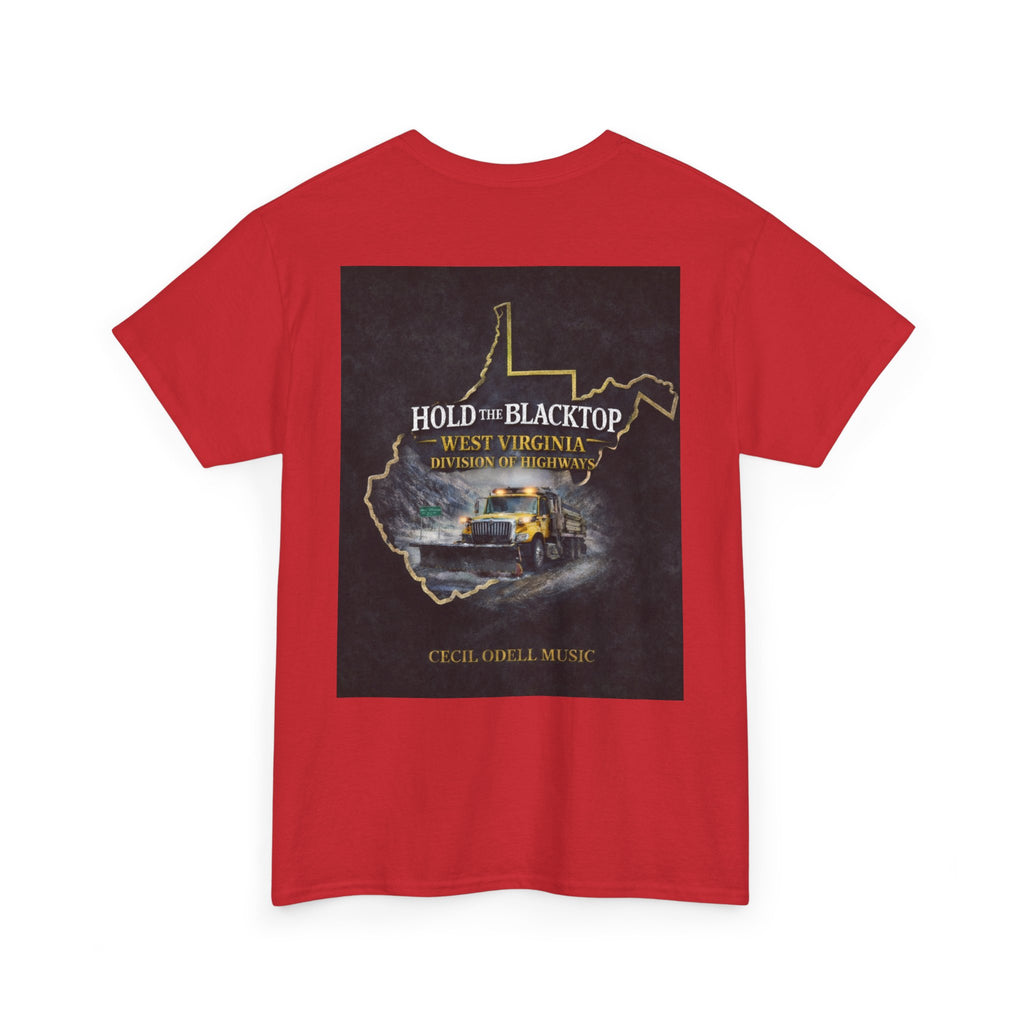 West Virginia 'Hold the Blacktop' Graphic Tee: Vintage Truck State Outline Music Shirt