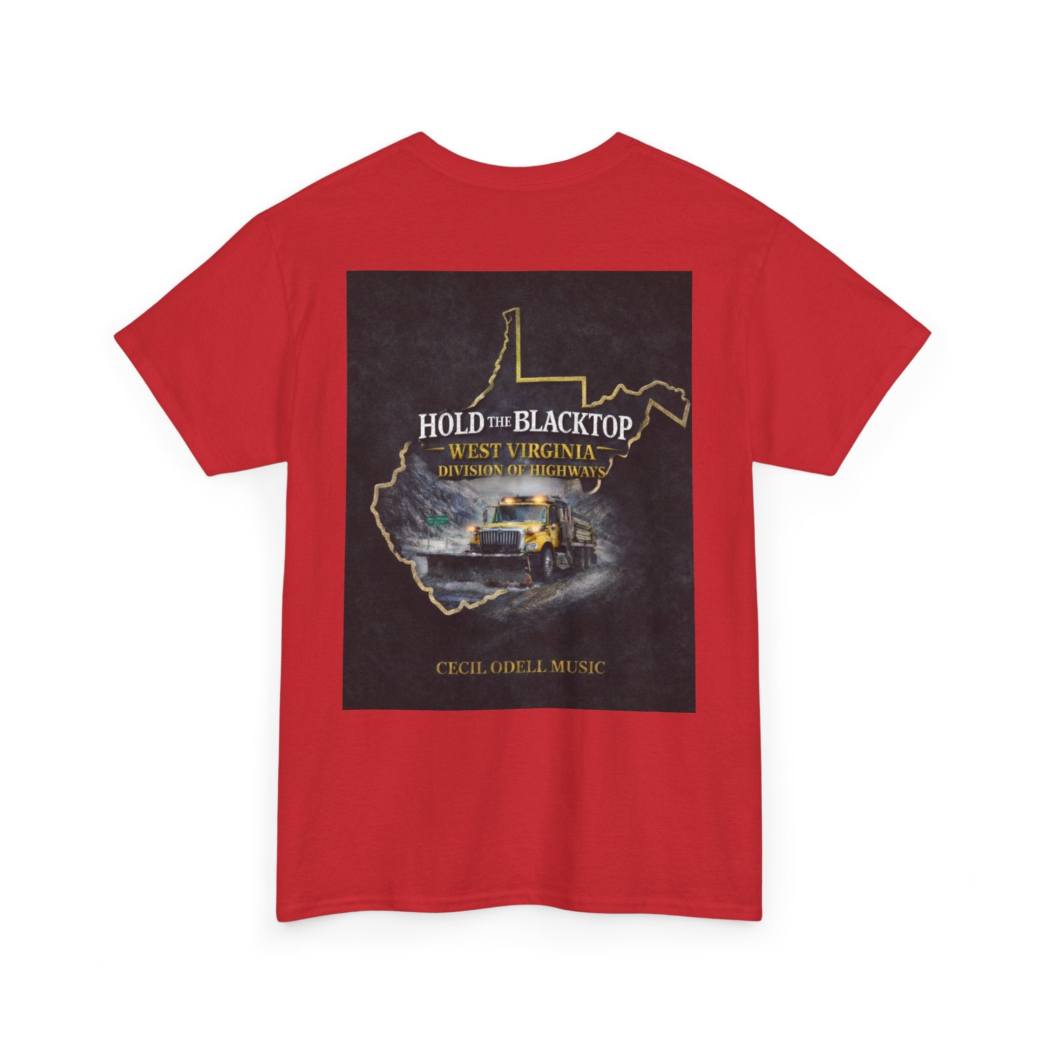 West Virginia 'Hold the Blacktop' Graphic Tee: Vintage Truck State Outline Music Shirt