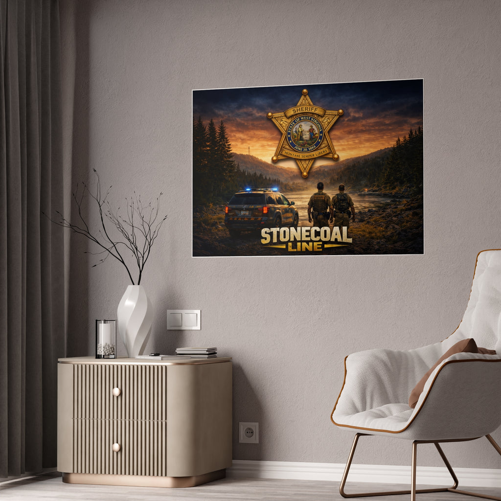 Stonecoal Line Sheriff Badge Gloss Poster