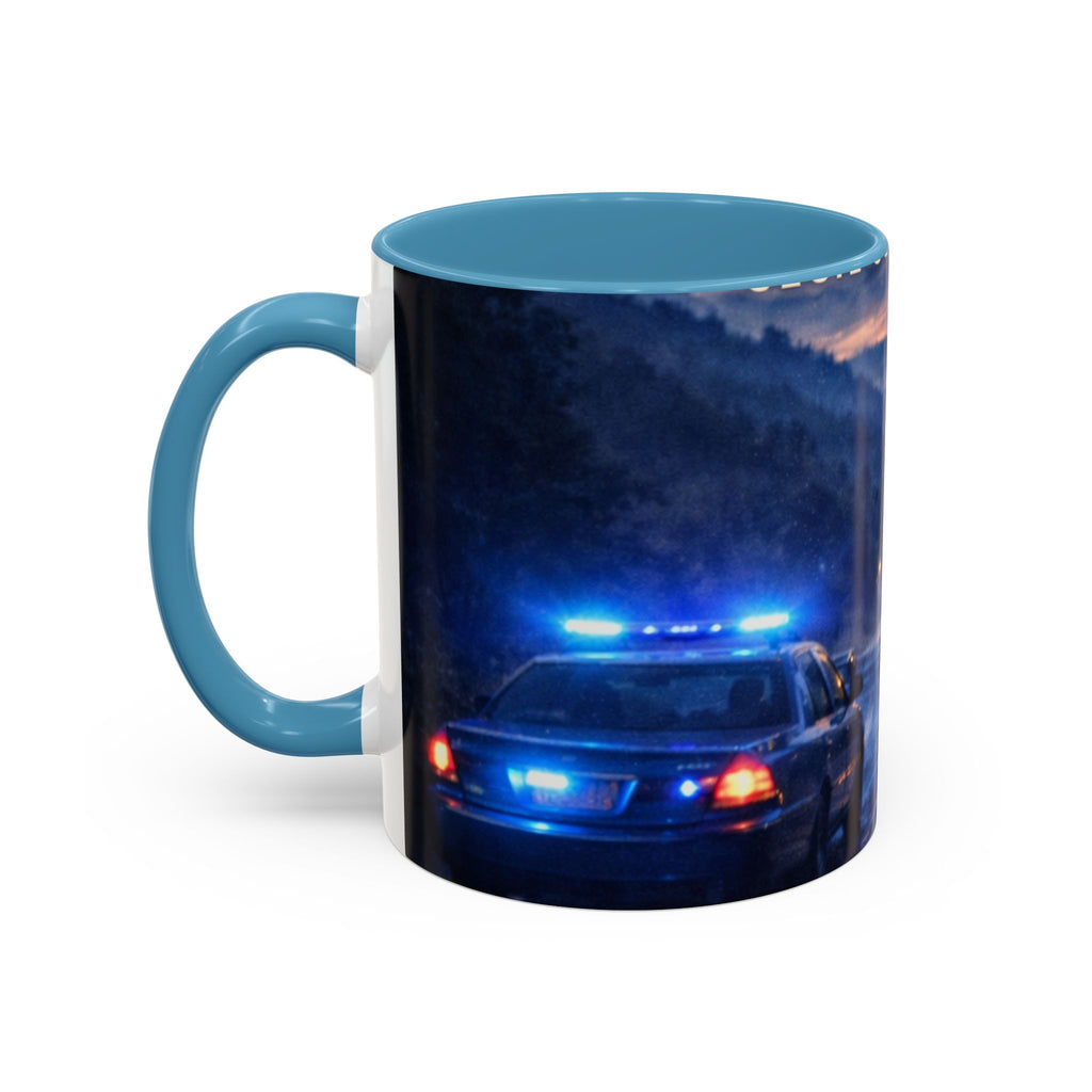 Trooper Night Patrol Coffee Mug: Rustic Western Lawman Scene (11/15oz)