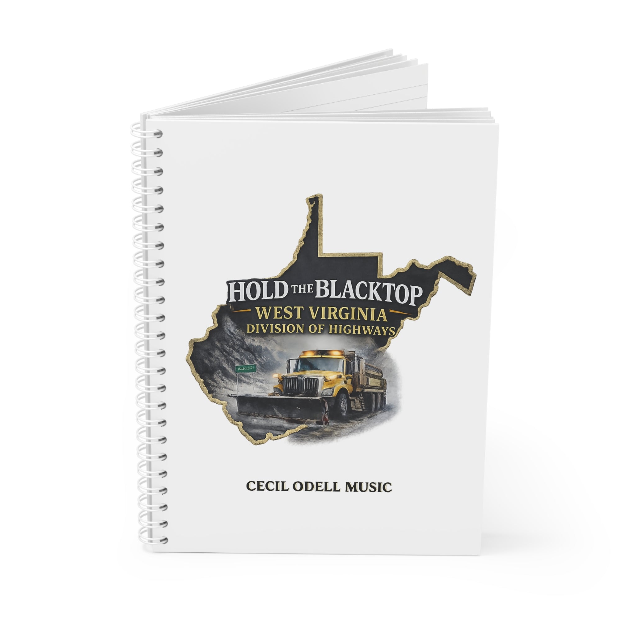 Hold the Blacktop West Virginia Notebook: Division of Highways Truck Spiral Notebook