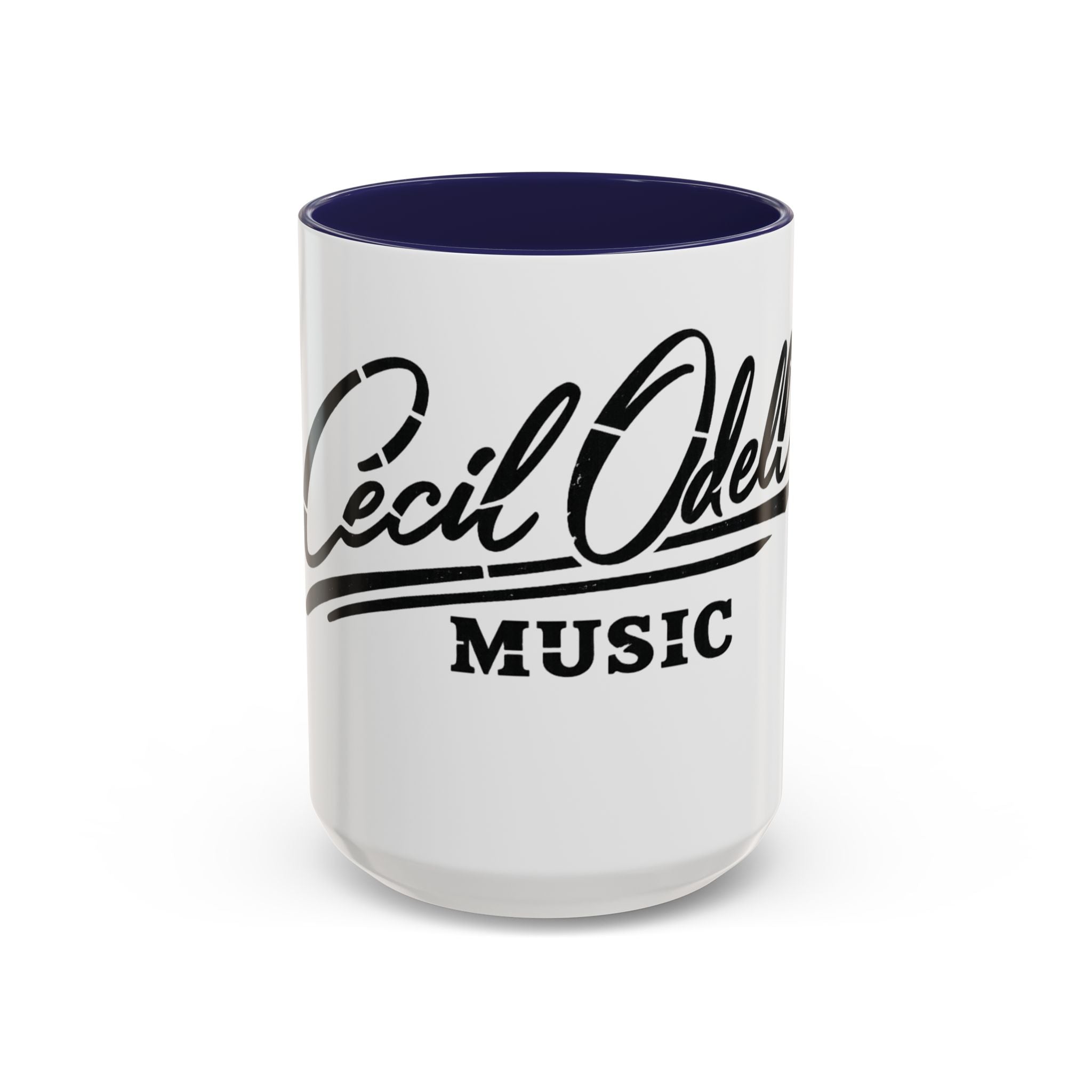 Cecil Odell Music Accent Coffee Mug: Black-Trim Musician Gift (11/15 oz)