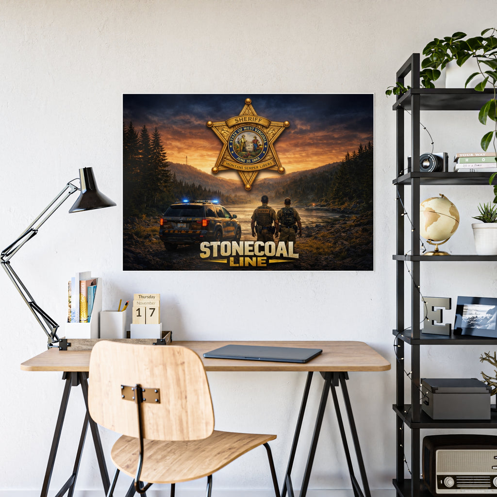 Stonecoal Line Sheriff Badge Gloss Poster