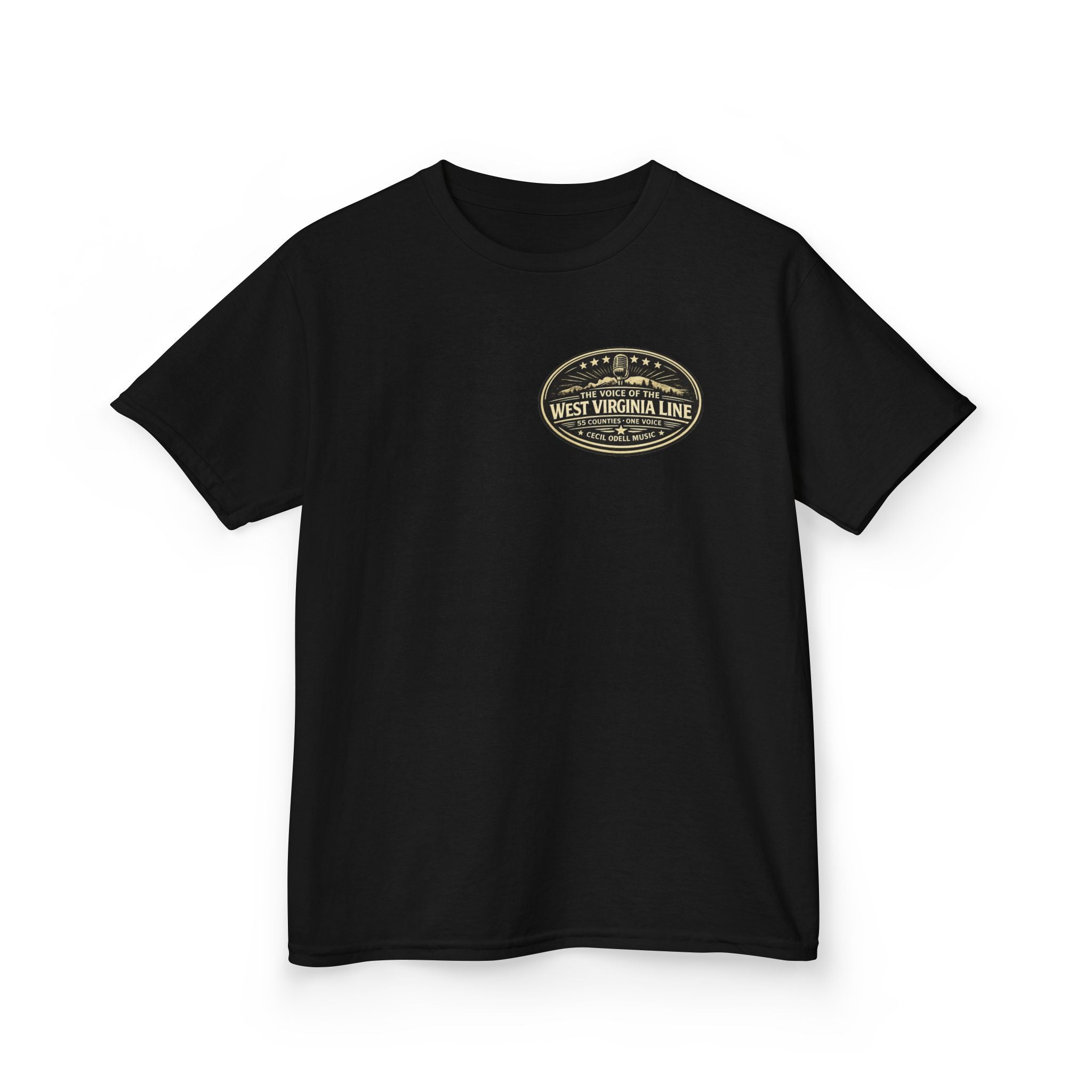 West Virginia Line Kids T‑Shirt: 'The Voice of the West Virginia Line' Vintage Emblem