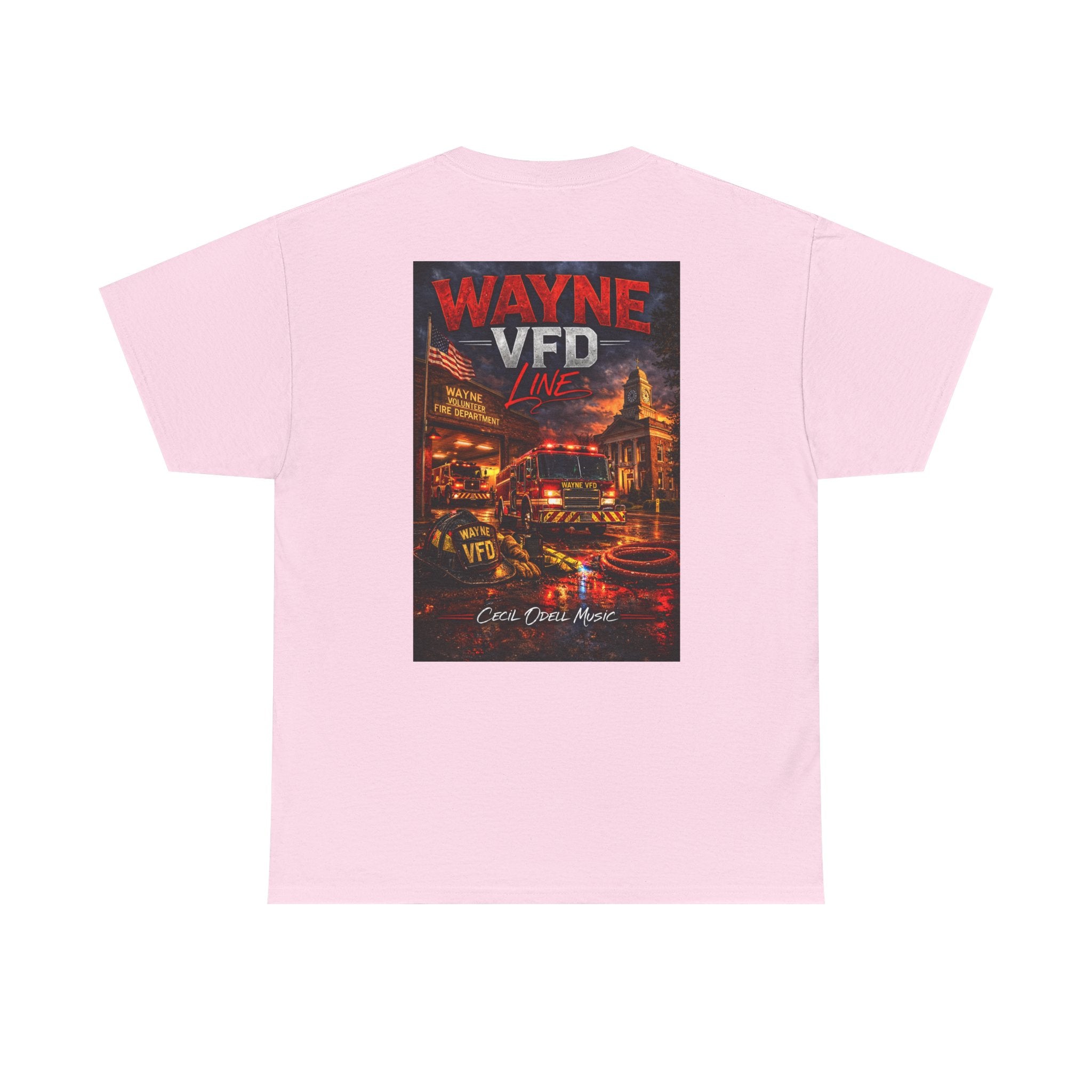Wayne VFD Fire Department Tee: Vintage Firefighter Graphic T‑Shirt