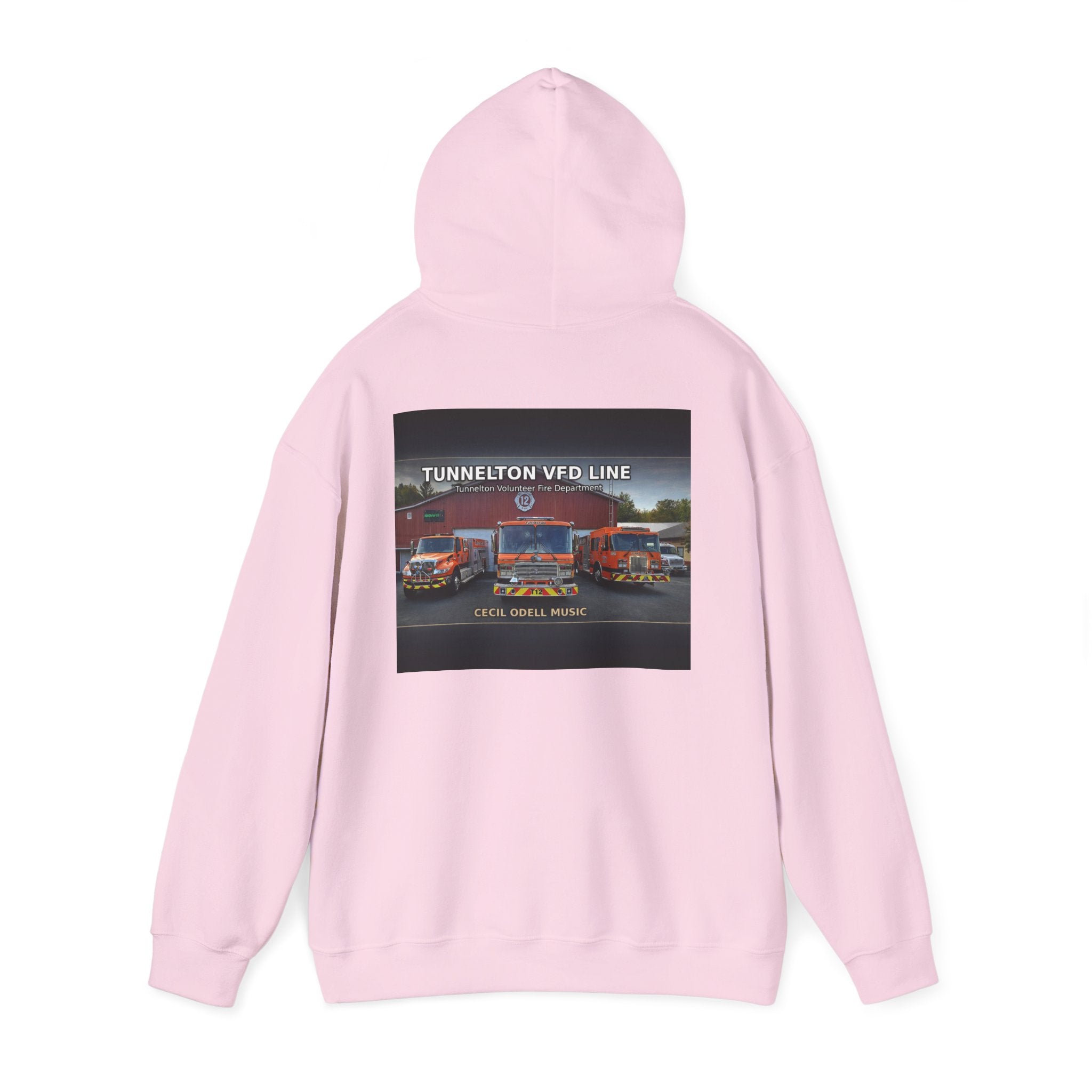 Tunnelton VFD Line Hoodie: Cool Music Firetruck Graphic Pullover