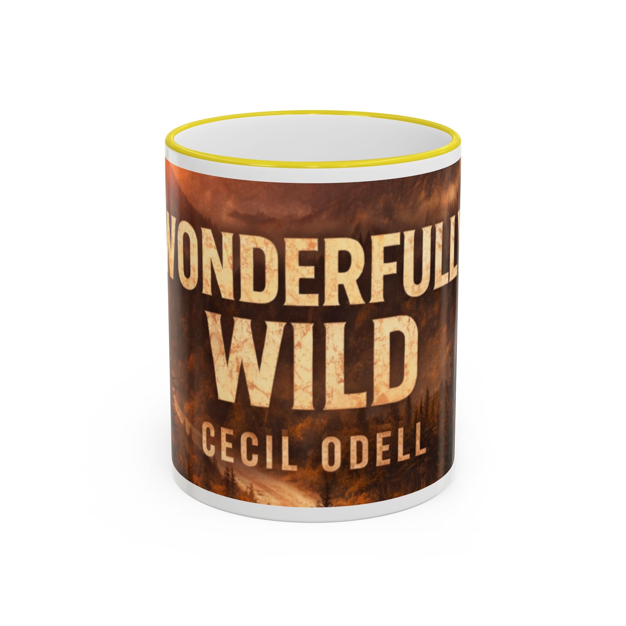 Wonderful Wild Scenic Mug: "Wonderful Wild" Cecil Odell Coffee Cup (Accent Rim & Handle)