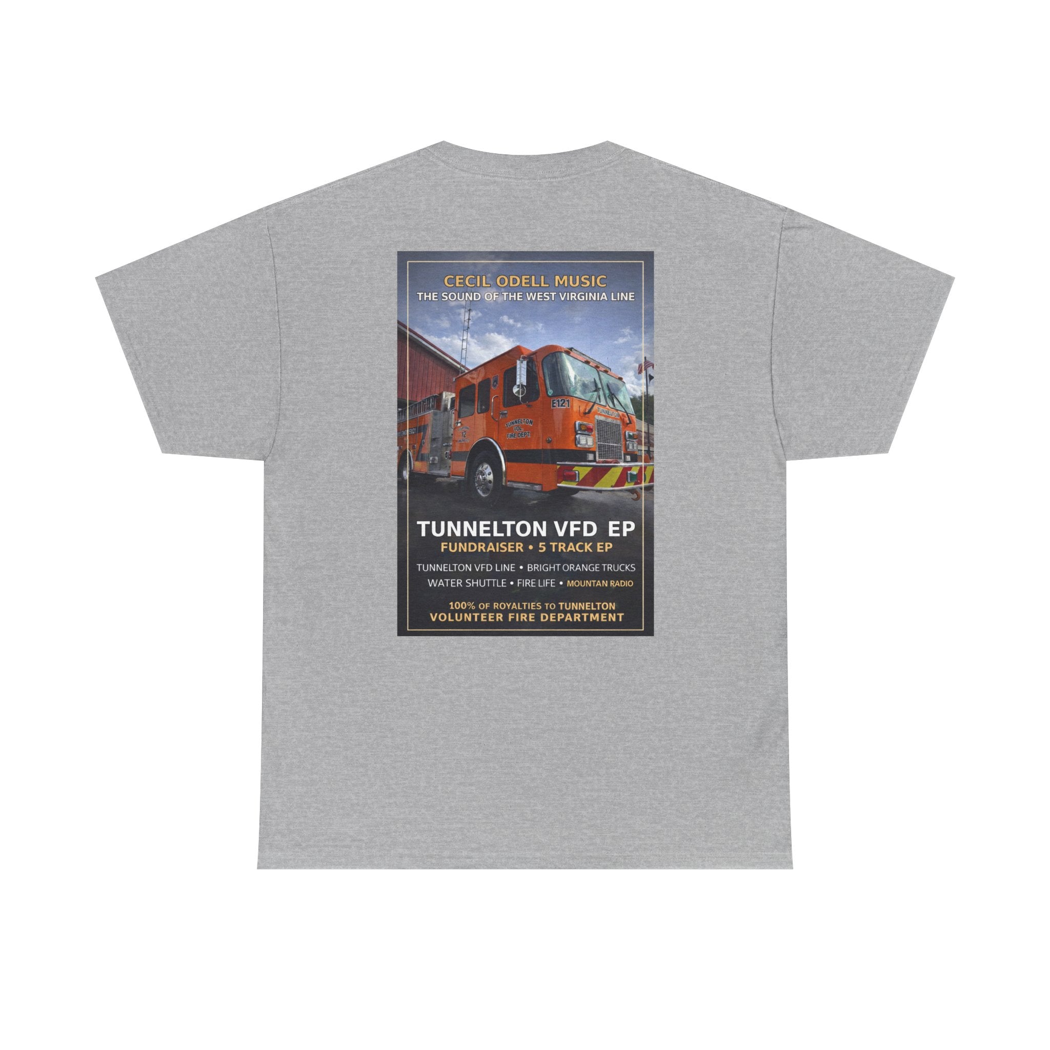 Tunnelton VFD Firetruck Tee: Volunteer Fire Department Fundraiser T-Shirt