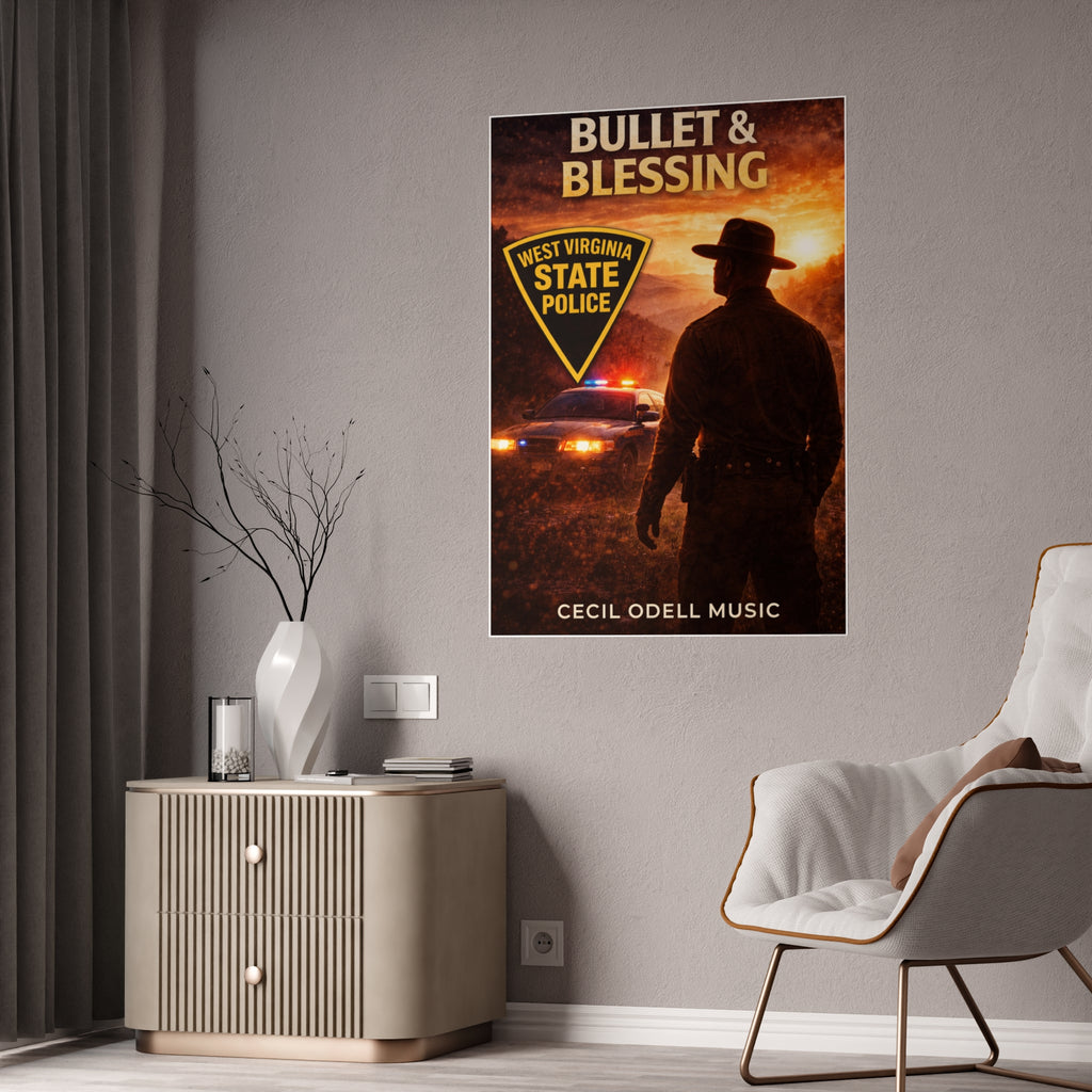 Bullet & Blessing Poster: West Virginia State Police Music Print