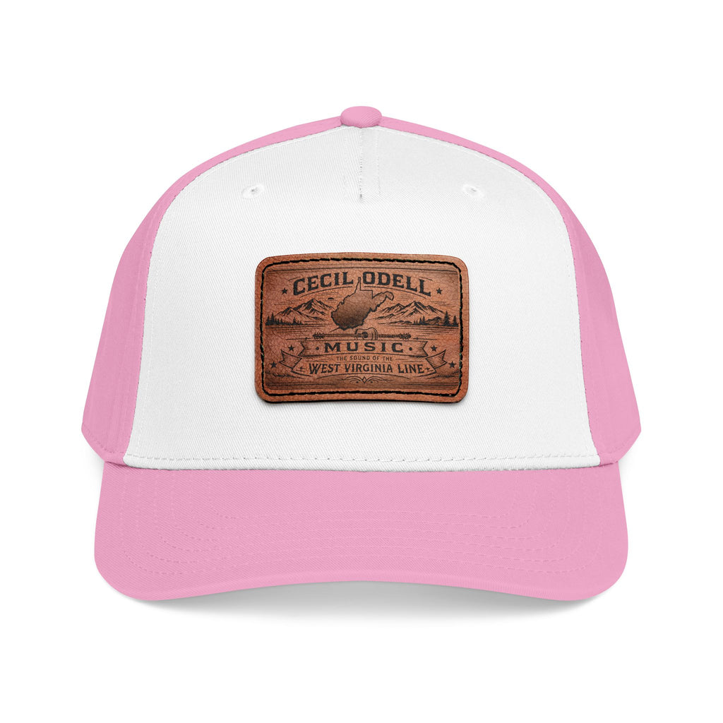 Leather Patch Baseball Cap: Cecil Odell Music Rectangle