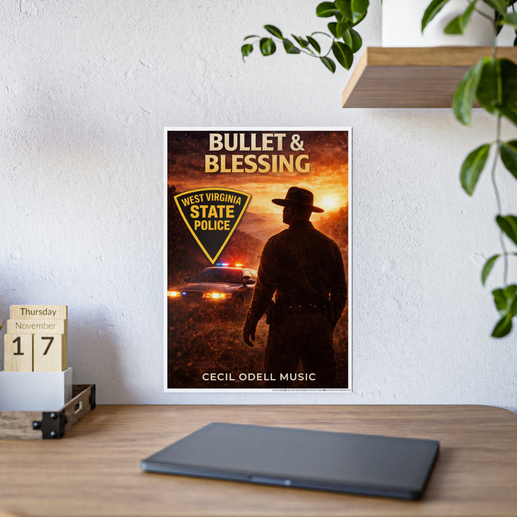 Bullet & Blessing Poster: West Virginia State Police Music Print
