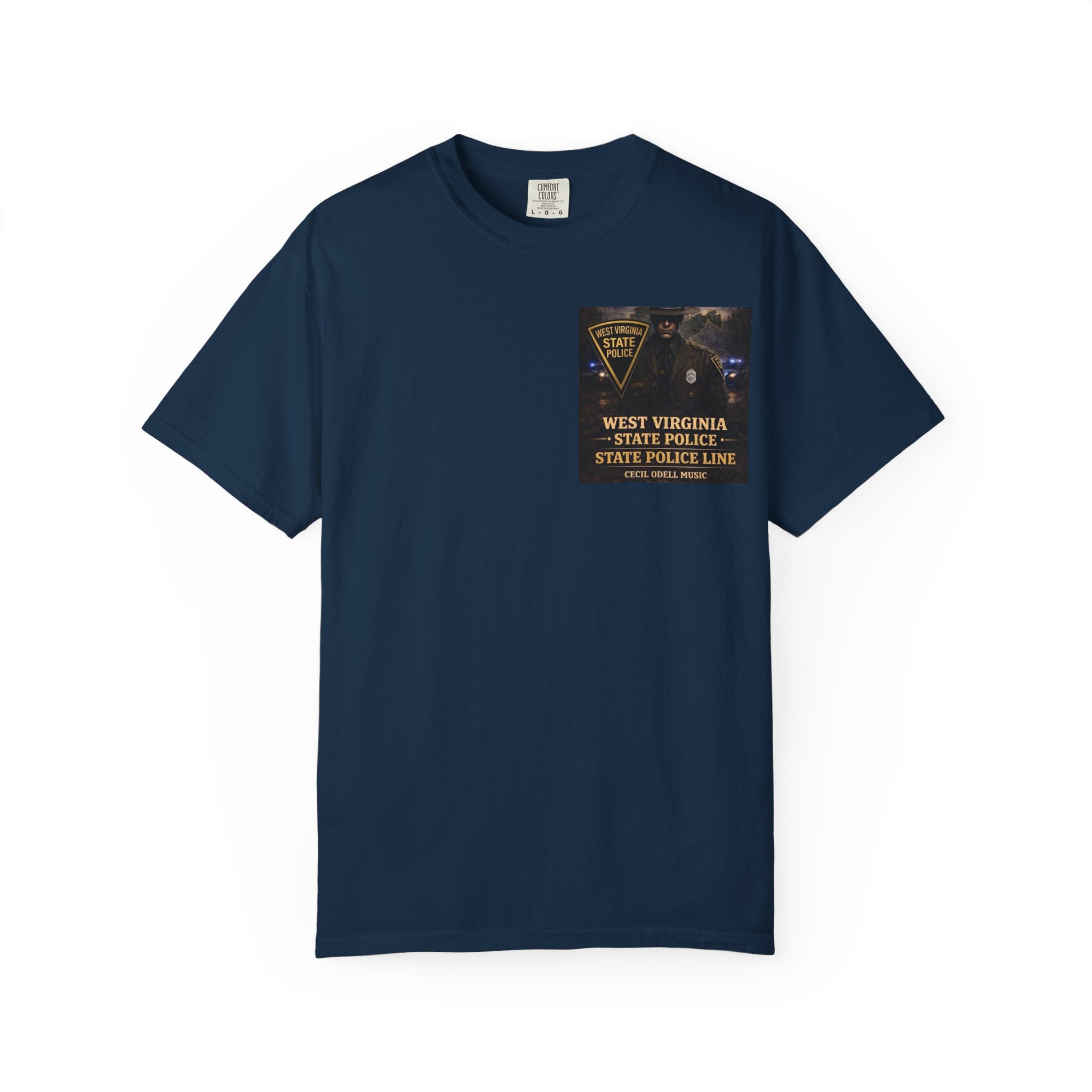 West Virginia State Police Graphic T-Shirt: 'State Police Line' Back Print