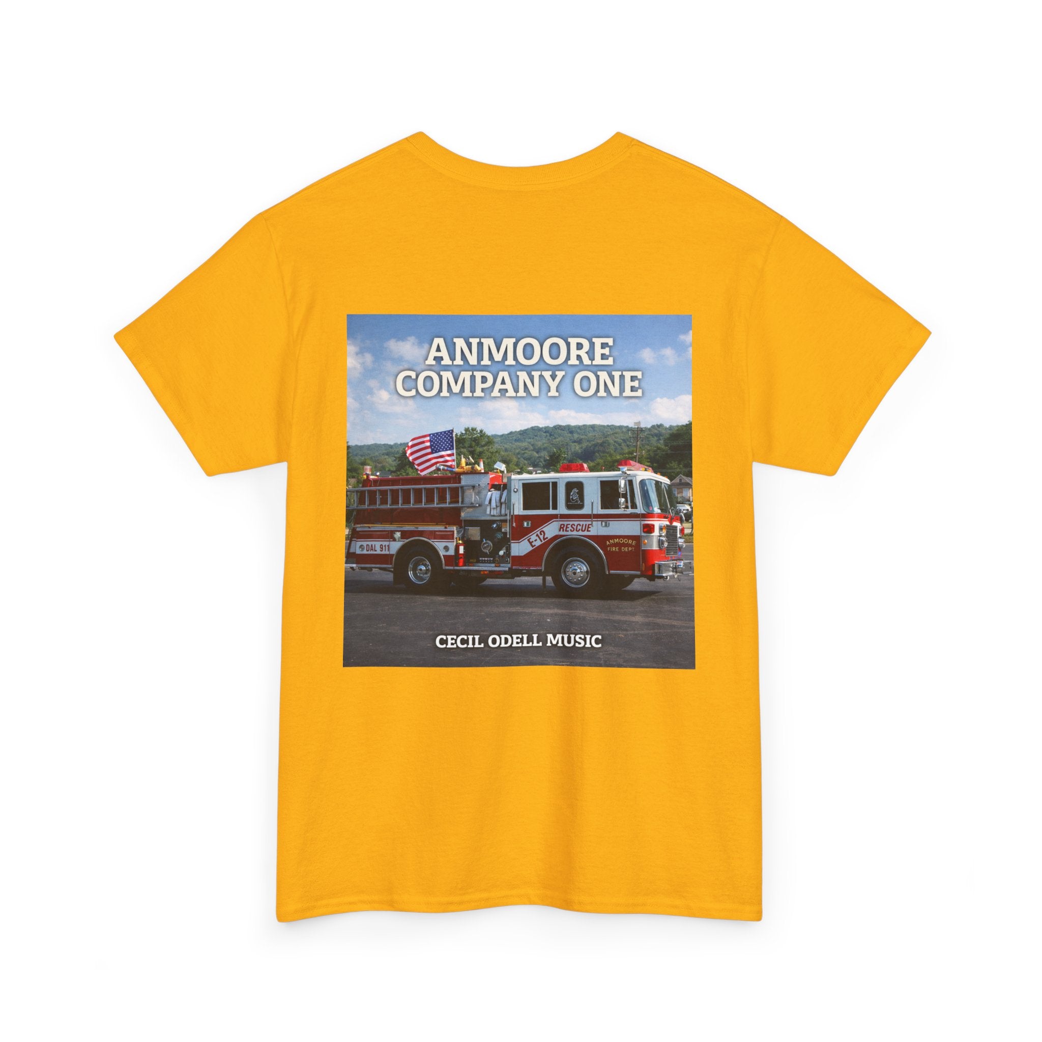 Firetruck Graphic Tee: "Anmoore Company One" Fire Department Tribute