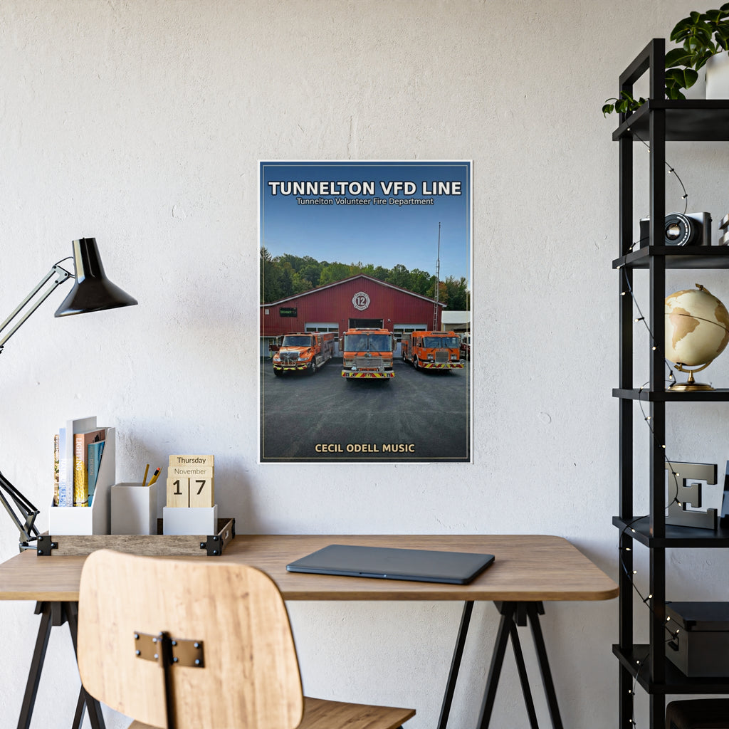 Gloss Poster: Tunnelton VFD Line Firetruck Print