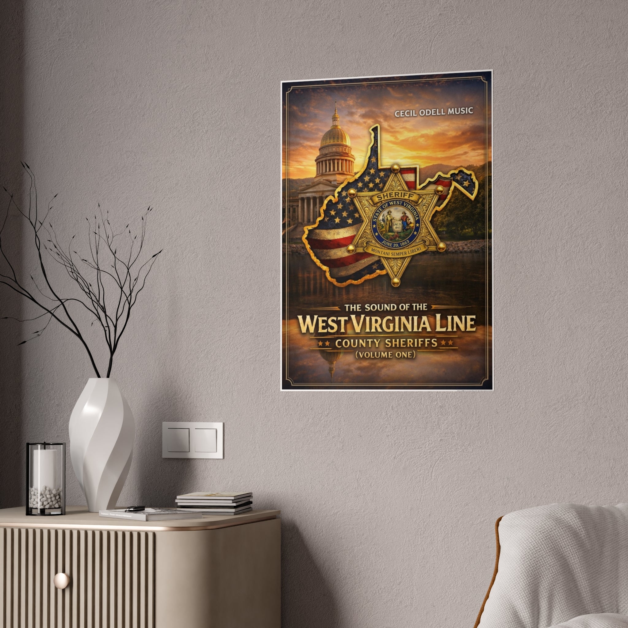 West Virginia Line County Sheriffs Poster