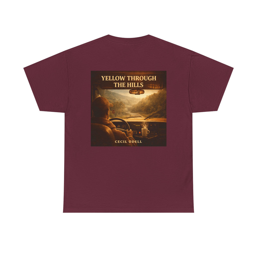 Album Art T‑Shirt: "Yellow Through The Hills" Vintage Roadtrip Tee