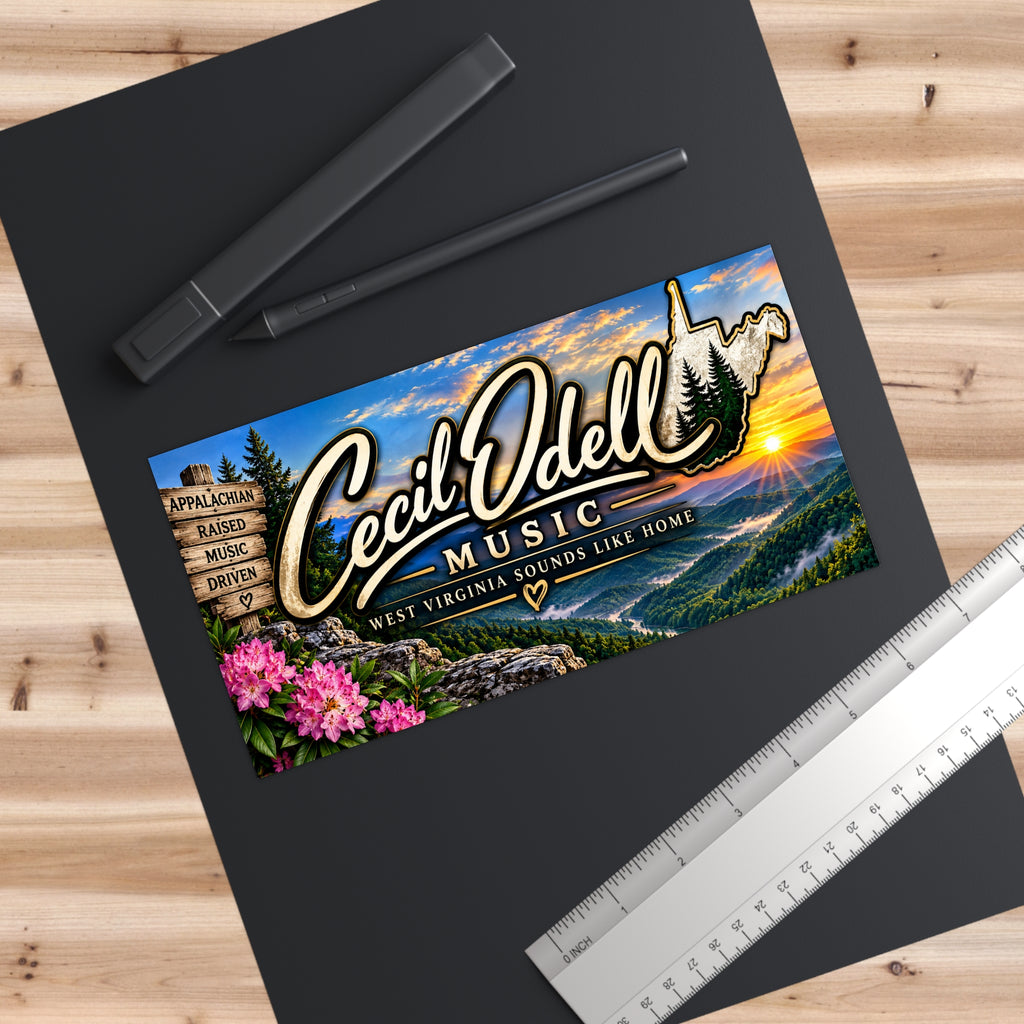 Cecil Odell Music West Virginia Scenic Bumper Sticker