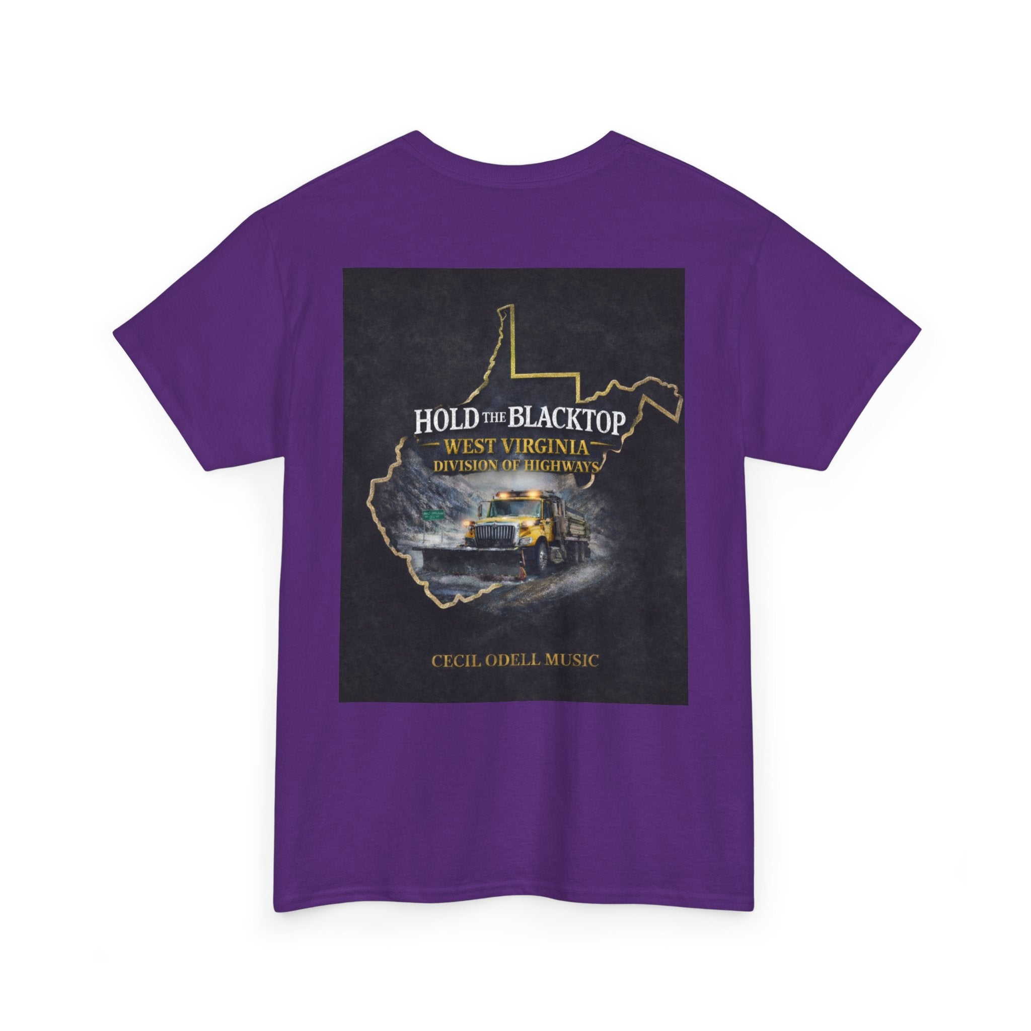 West Virginia 'Hold the Blacktop' Graphic Tee: Vintage Truck State Outline Music Shirt