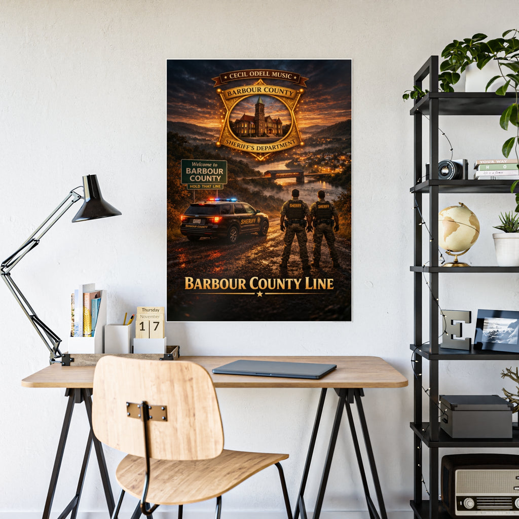 Barbour County Line Police Poster - Cecil Odell Music