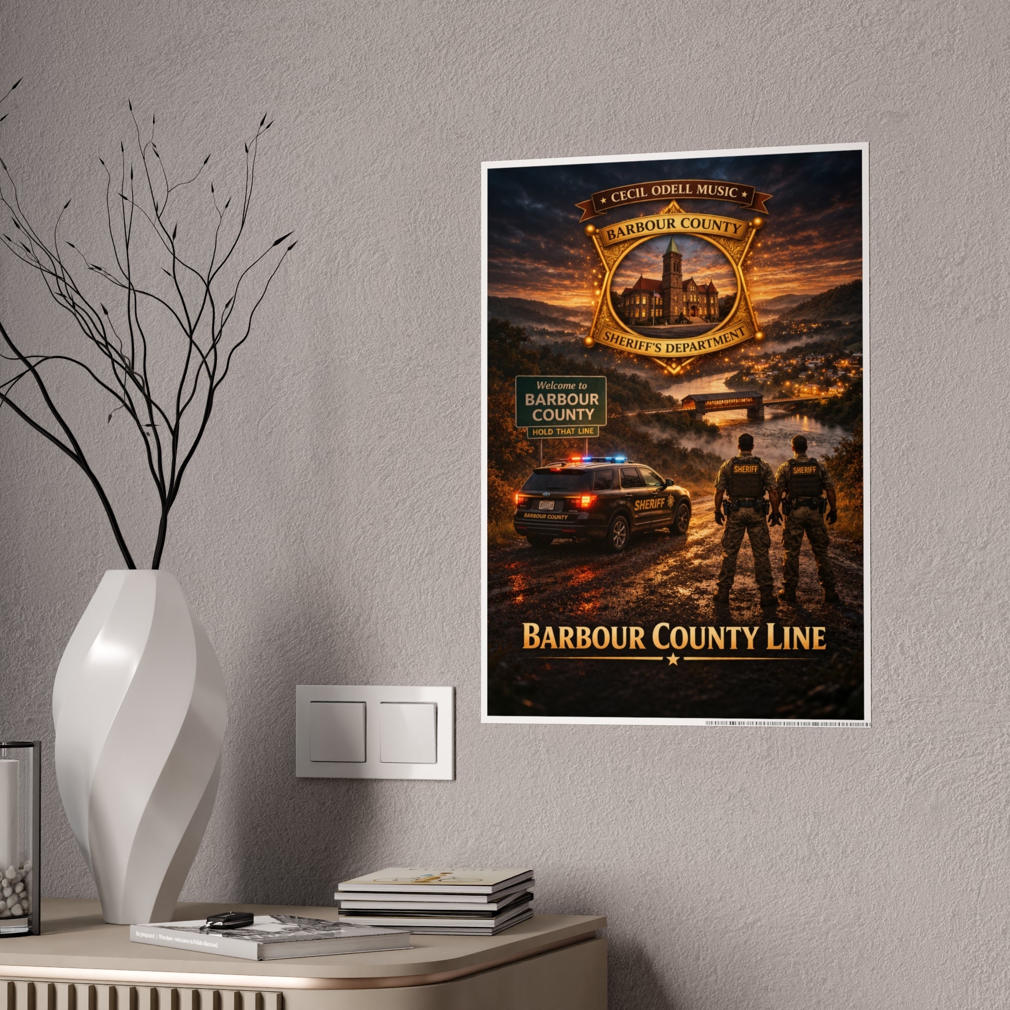 Barbour County Line Police Poster - Cecil Odell Music