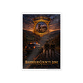 Barbour County Line Poster: Sheriff Badge & Patrol Nightscape Gloss Print - Cecil Odell Music