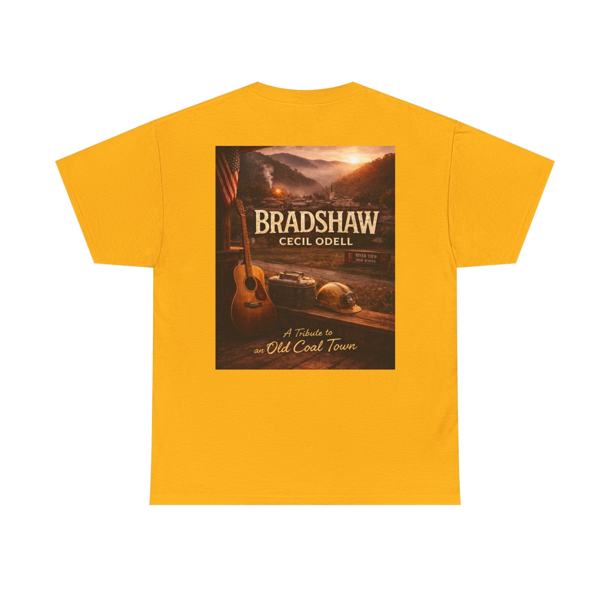 Bradshaw Cecil Odell Tribute Tee: Vintage Appalachian Guitar Poster T-Shirt - Cecil Odell Music