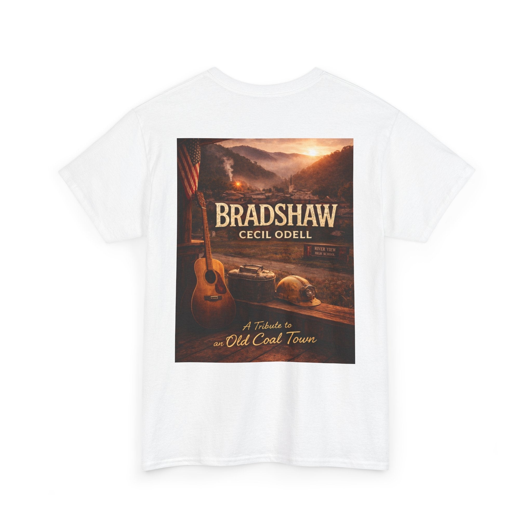 Bradshaw Cecil Odell Tribute Tee: Vintage Appalachian Guitar Poster T-Shirt - Cecil Odell Music