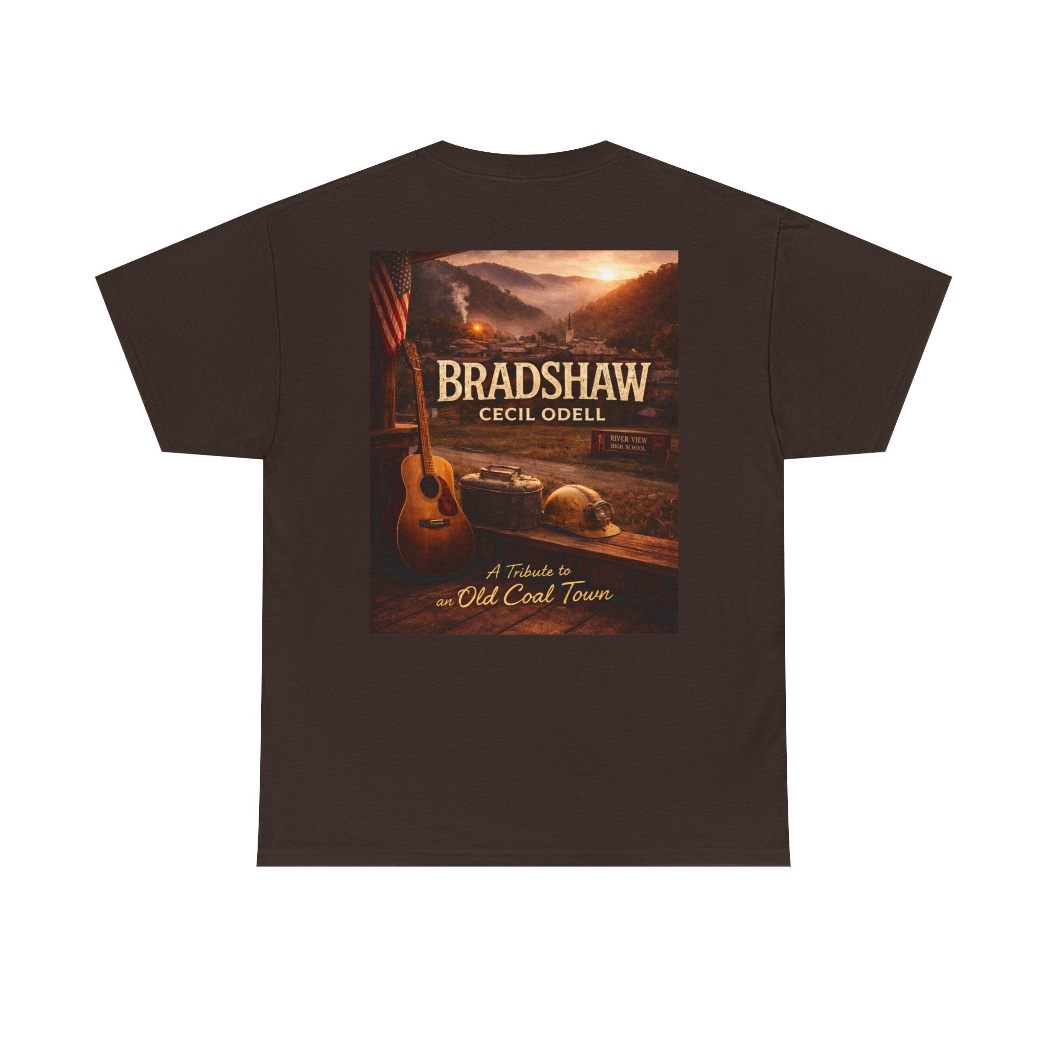 Bradshaw Cecil Odell Tribute Tee: Vintage Appalachian Guitar Poster T-Shirt - Cecil Odell Music