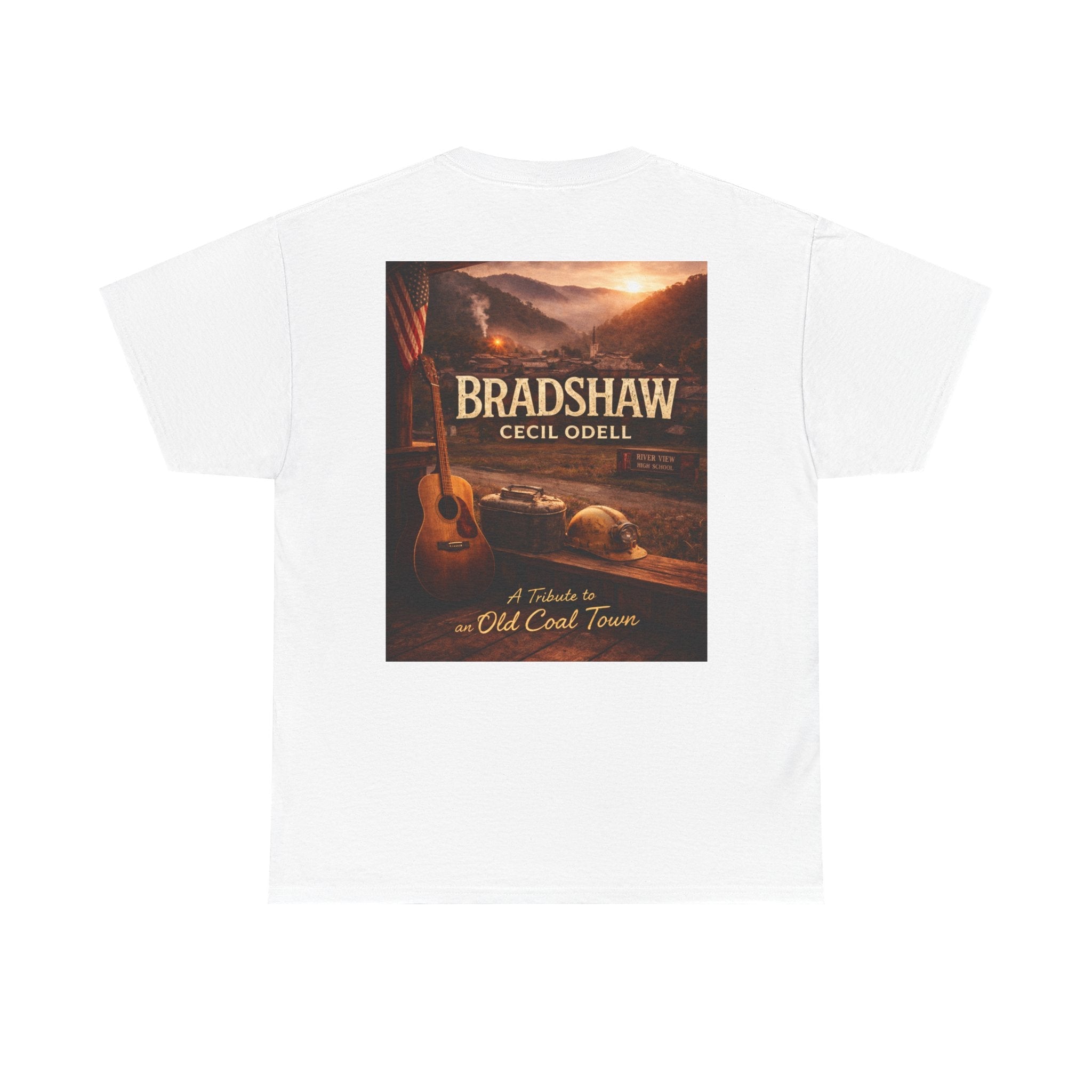 Bradshaw Cecil Odell Tribute Tee: Vintage Appalachian Guitar Poster T-Shirt - Cecil Odell Music