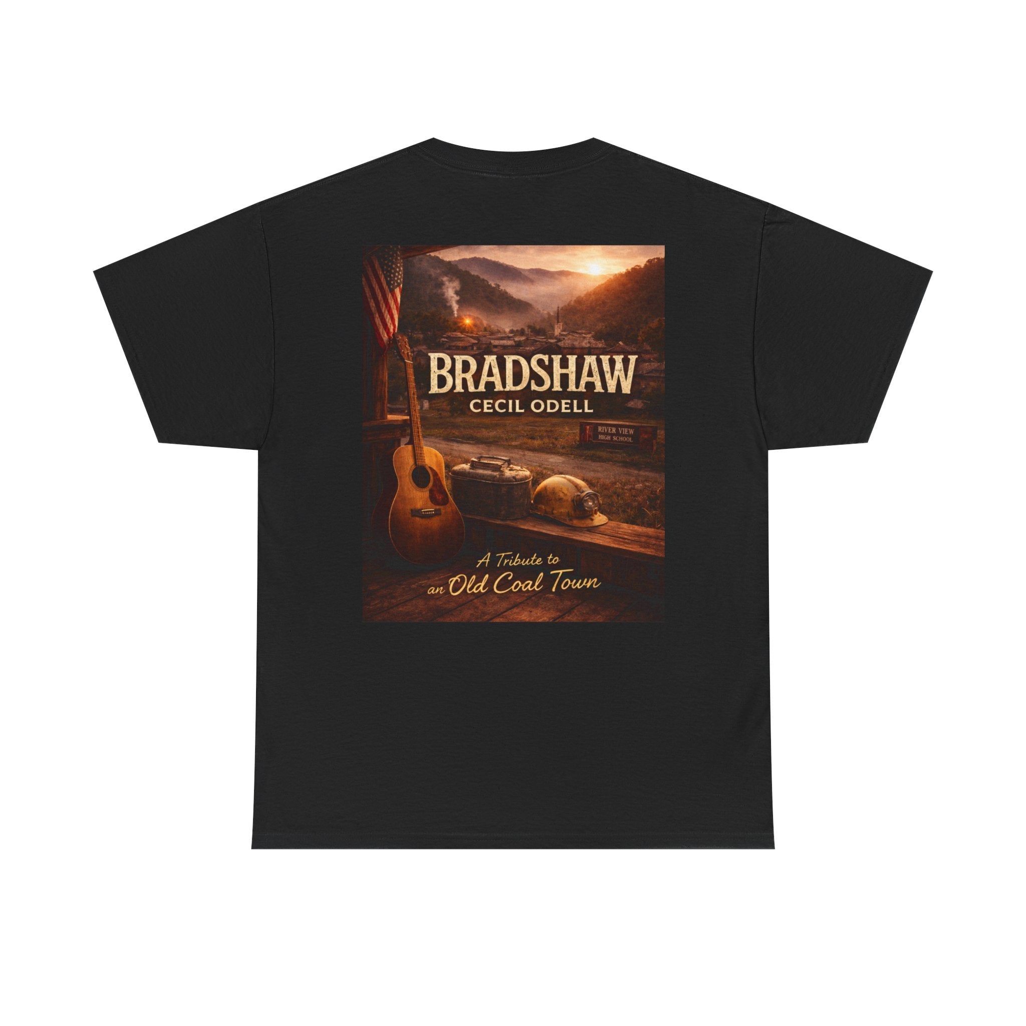 Bradshaw Cecil Odell Tribute Tee: Vintage Appalachian Guitar Poster T-Shirt - Cecil Odell Music