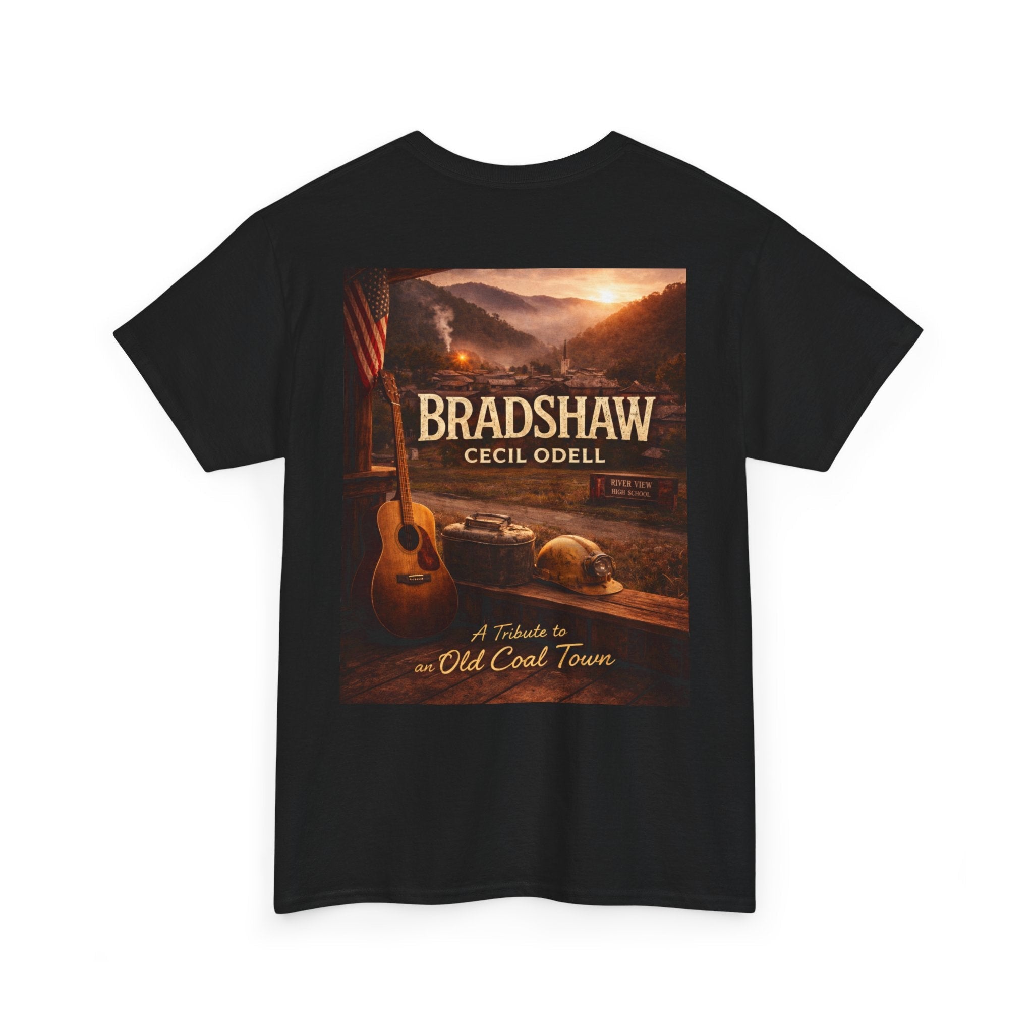 Bradshaw Cecil Odell Tribute Tee: Vintage Appalachian Guitar Poster T-Shirt - Cecil Odell Music