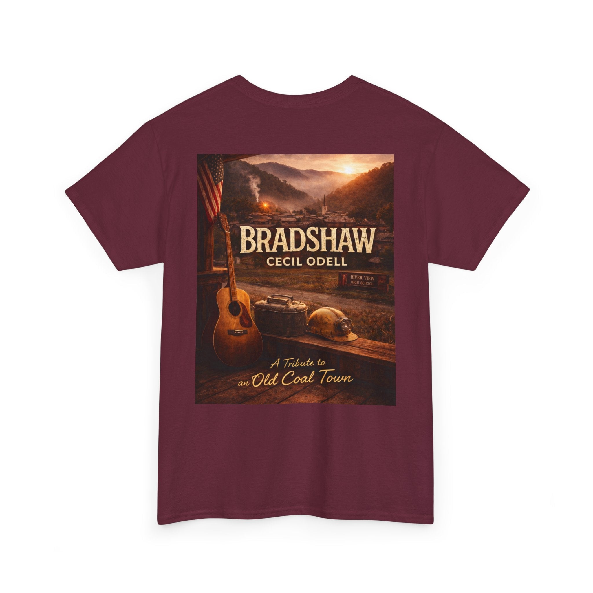 Bradshaw Cecil Odell Tribute Tee: Vintage Appalachian Guitar Poster T-Shirt - Cecil Odell Music