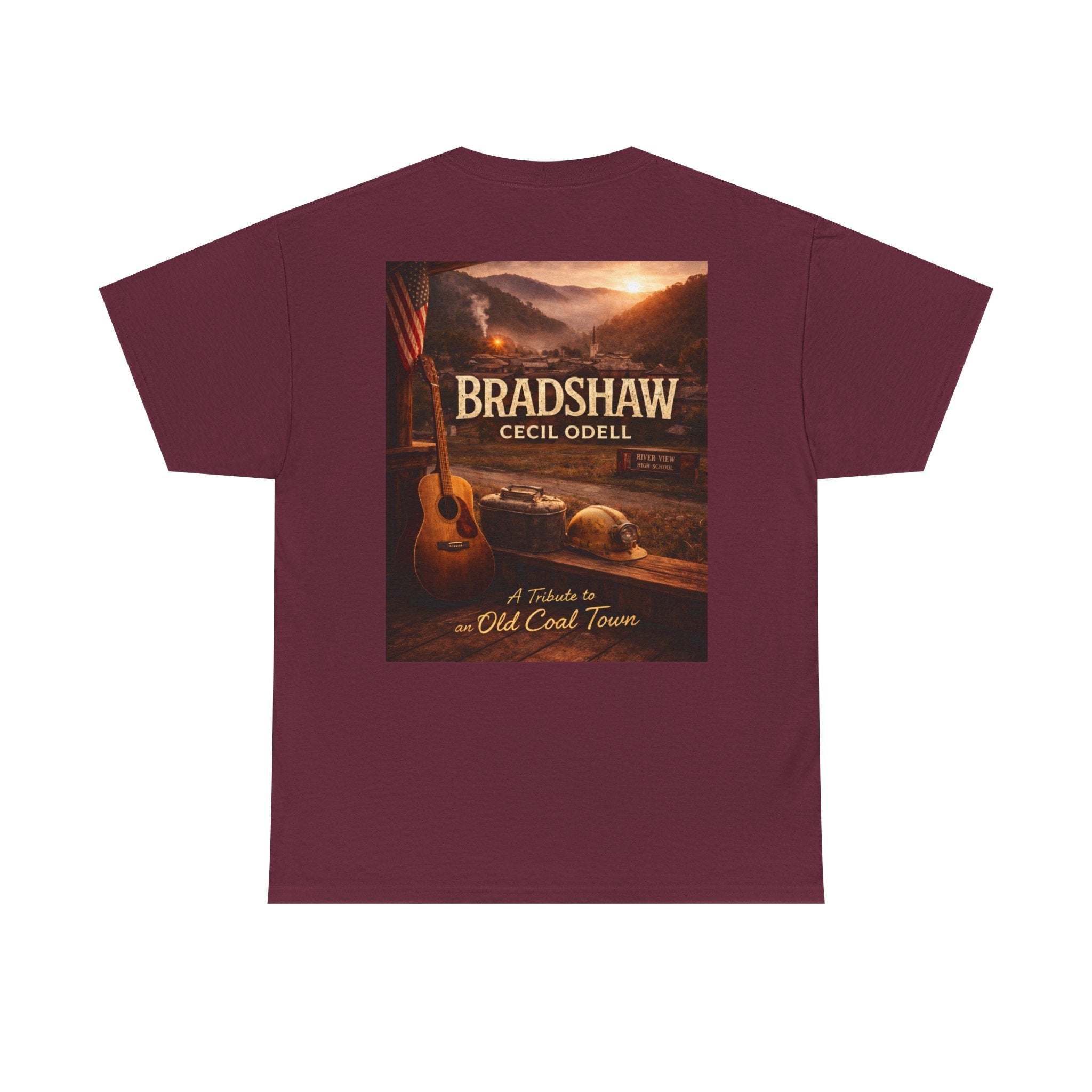 Bradshaw Cecil Odell Tribute Tee: Vintage Appalachian Guitar Poster T-Shirt - Cecil Odell Music