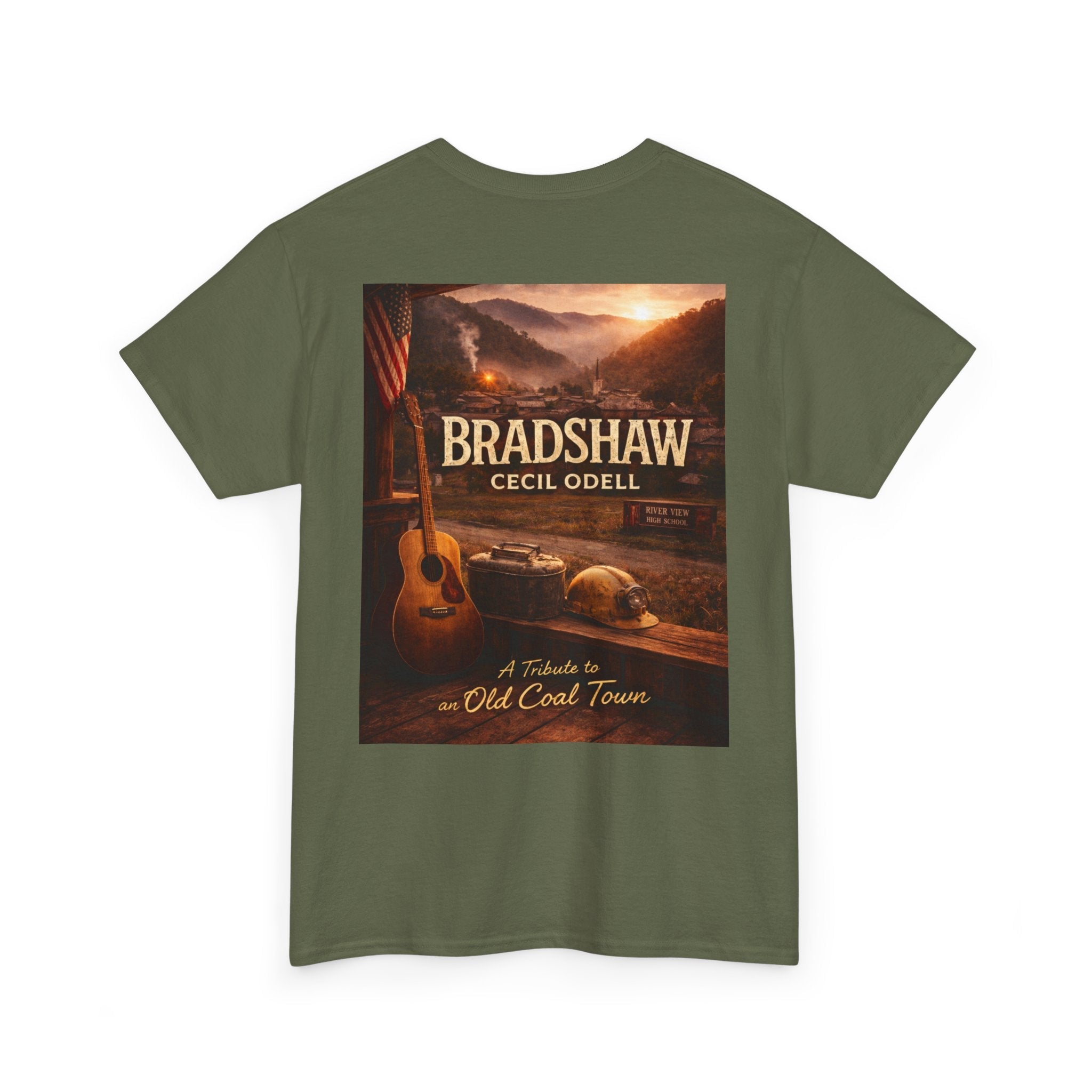 Bradshaw Cecil Odell Tribute Tee: Vintage Appalachian Guitar Poster T-Shirt - Cecil Odell Music