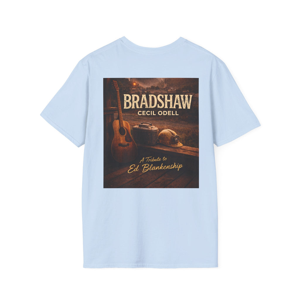 Bradshaw Tribute T-Shirt: West Virginia Line Guitar Music - Cecil Odell Music