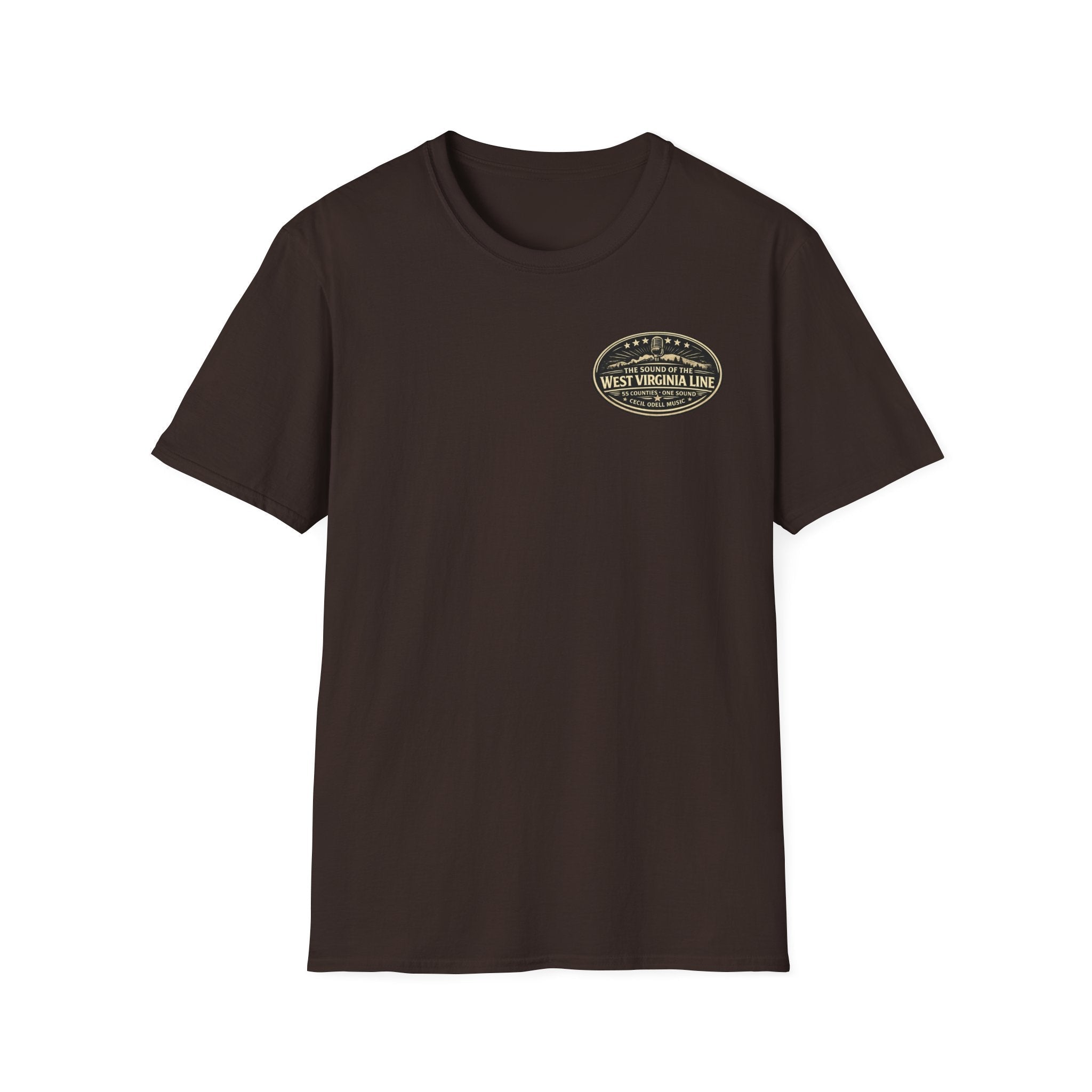 Bradshaw Tribute T-Shirt: West Virginia Line Guitar Music - Cecil Odell Music