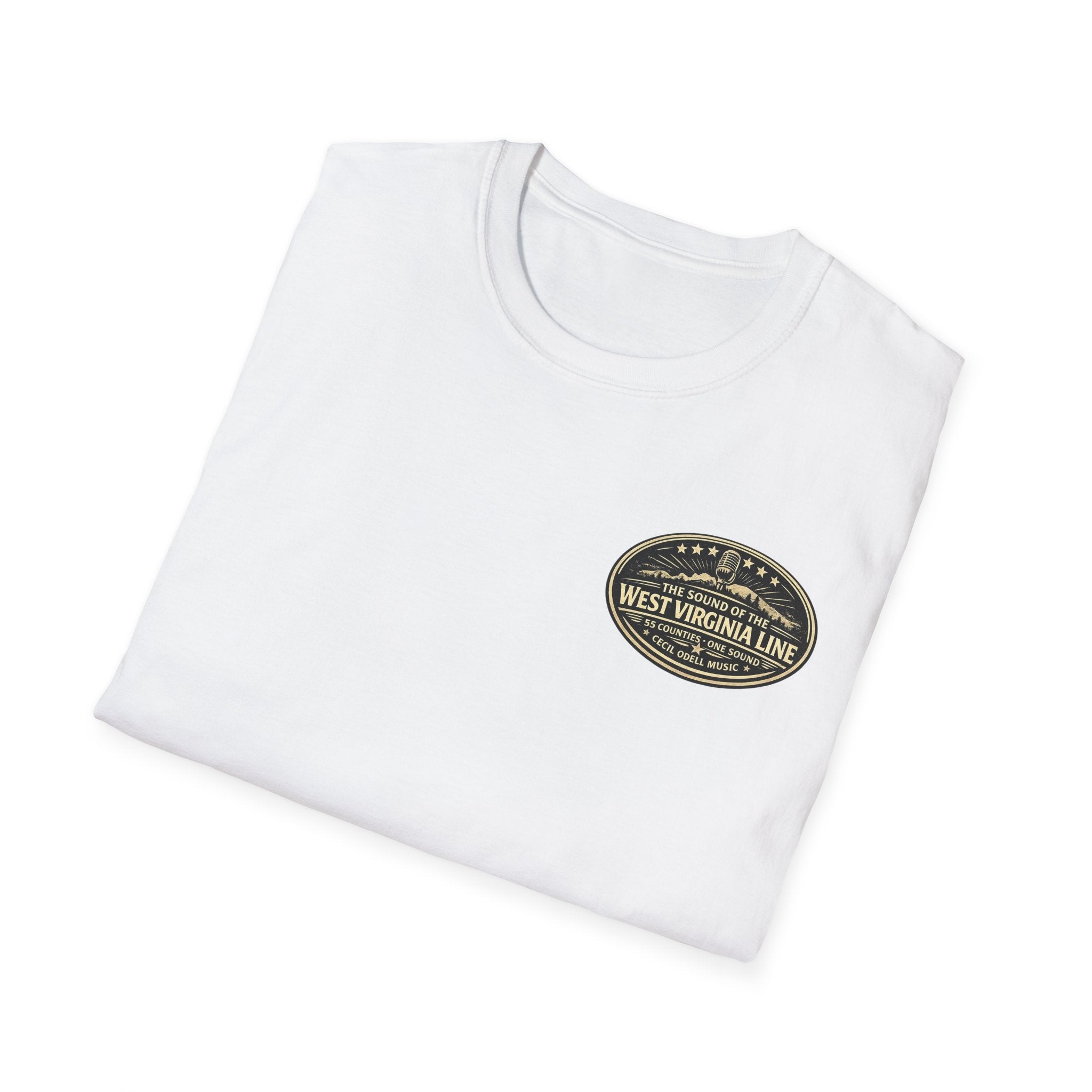 Bradshaw Tribute T-Shirt: West Virginia Line Guitar Music - Cecil Odell Music